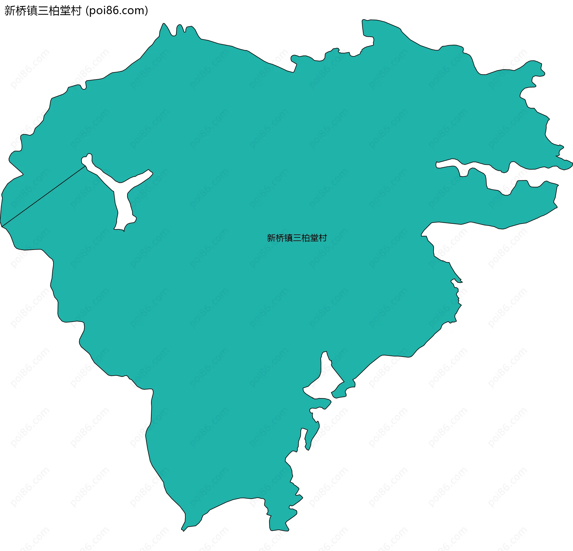 新桥镇三柏堂村边界地图