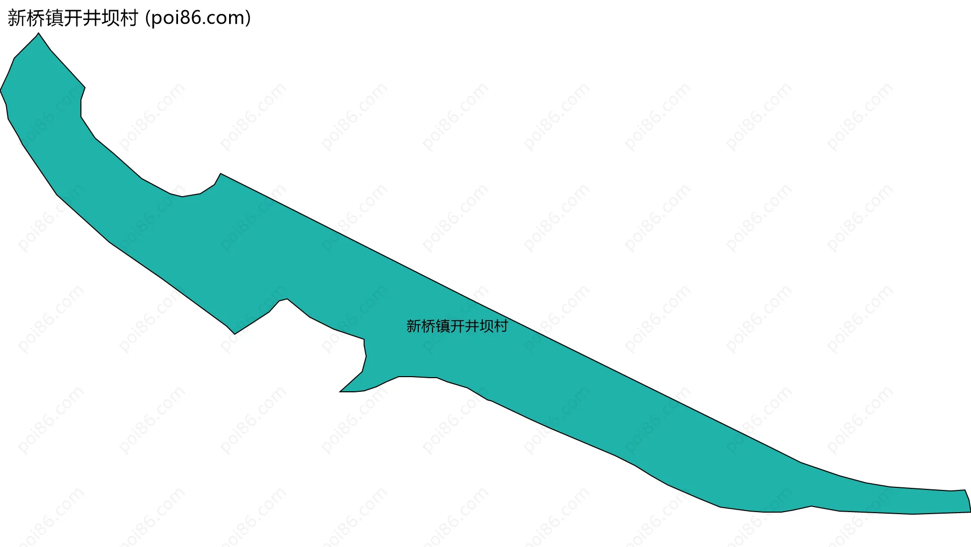 新桥镇开井坝村边界地图