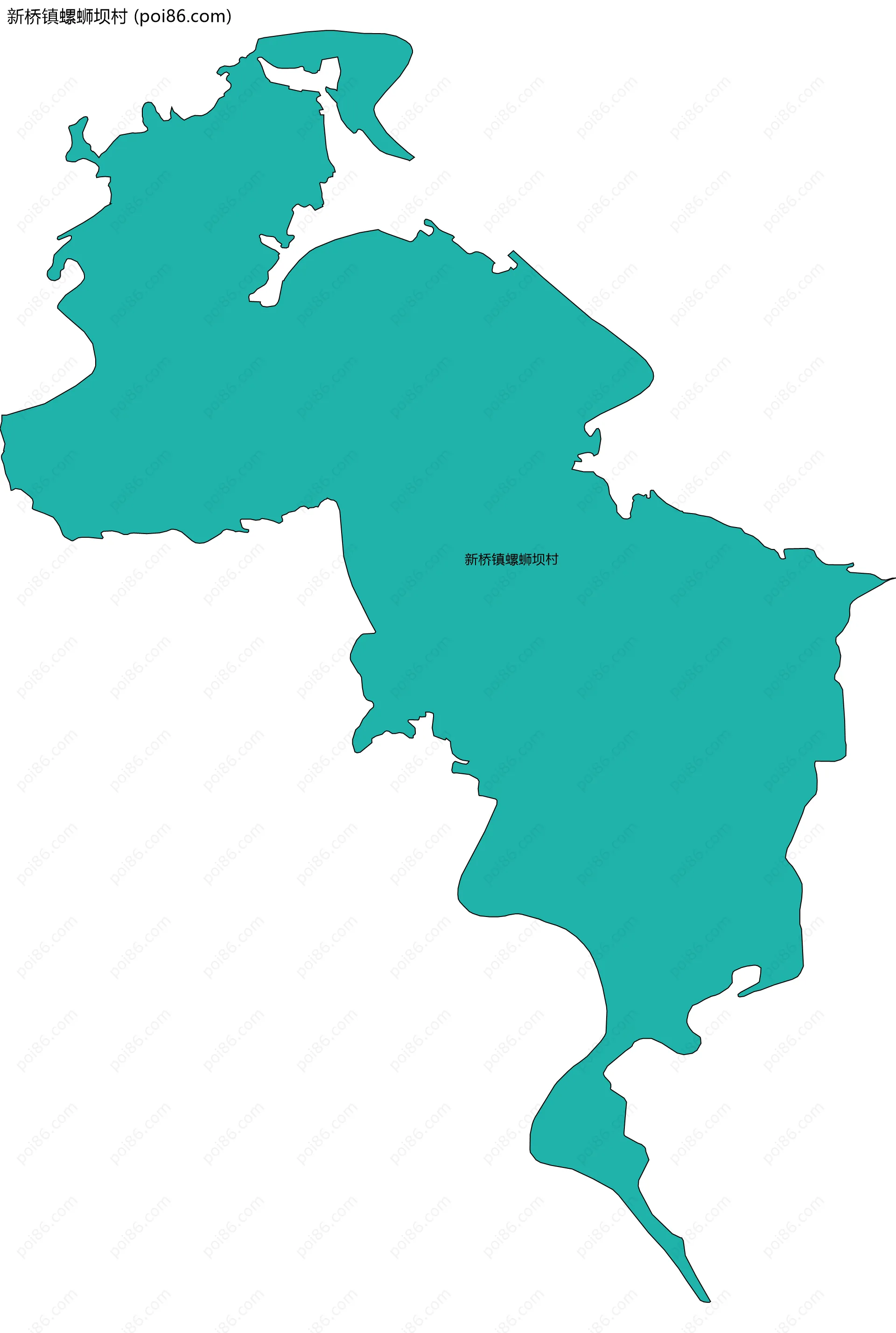新桥镇螺蛳坝村边界地图