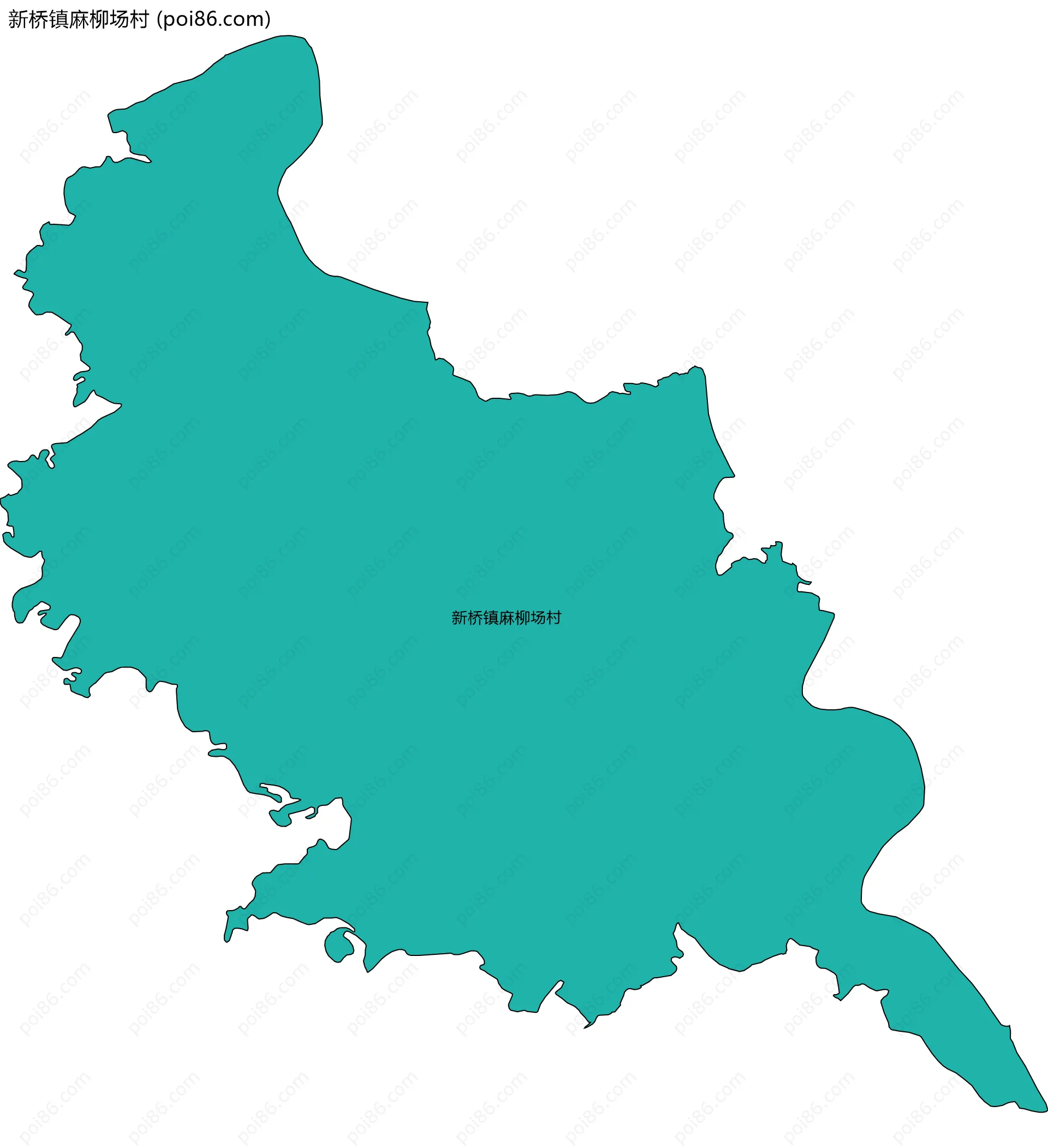 新桥镇麻柳场村边界地图