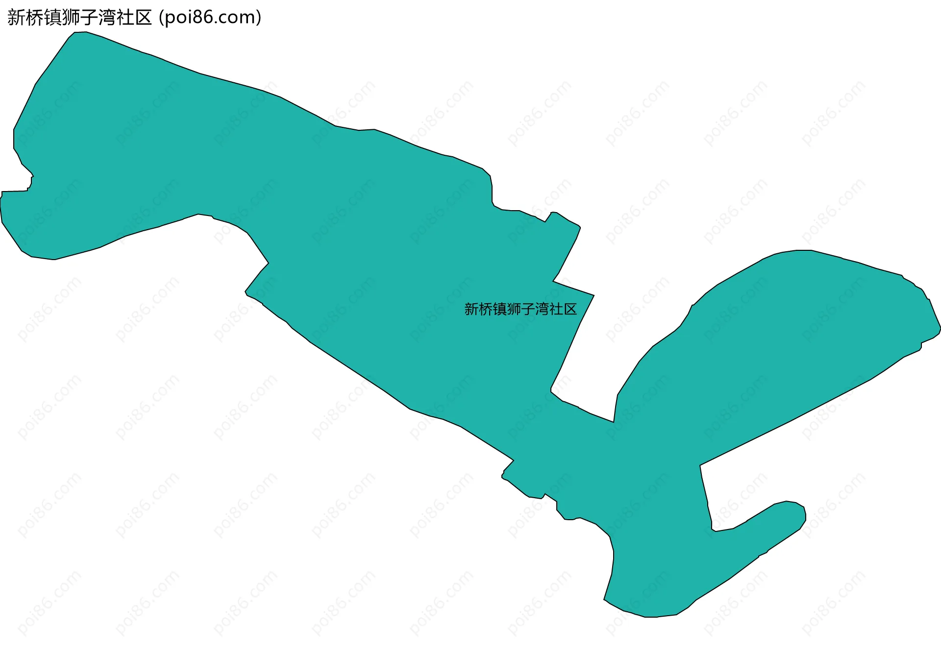 新桥镇狮子湾社区边界地图