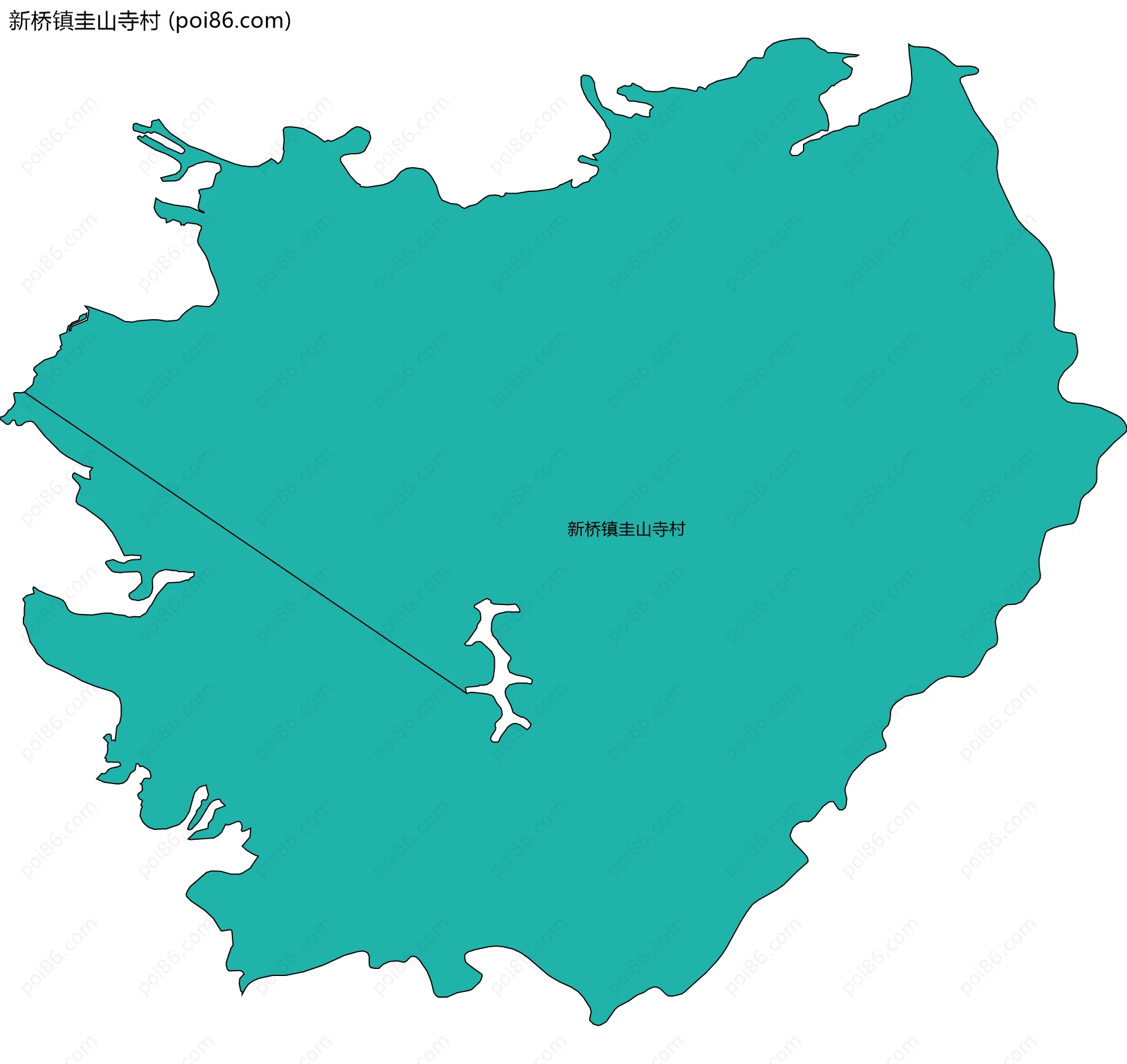 新桥镇圭山寺村边界地图