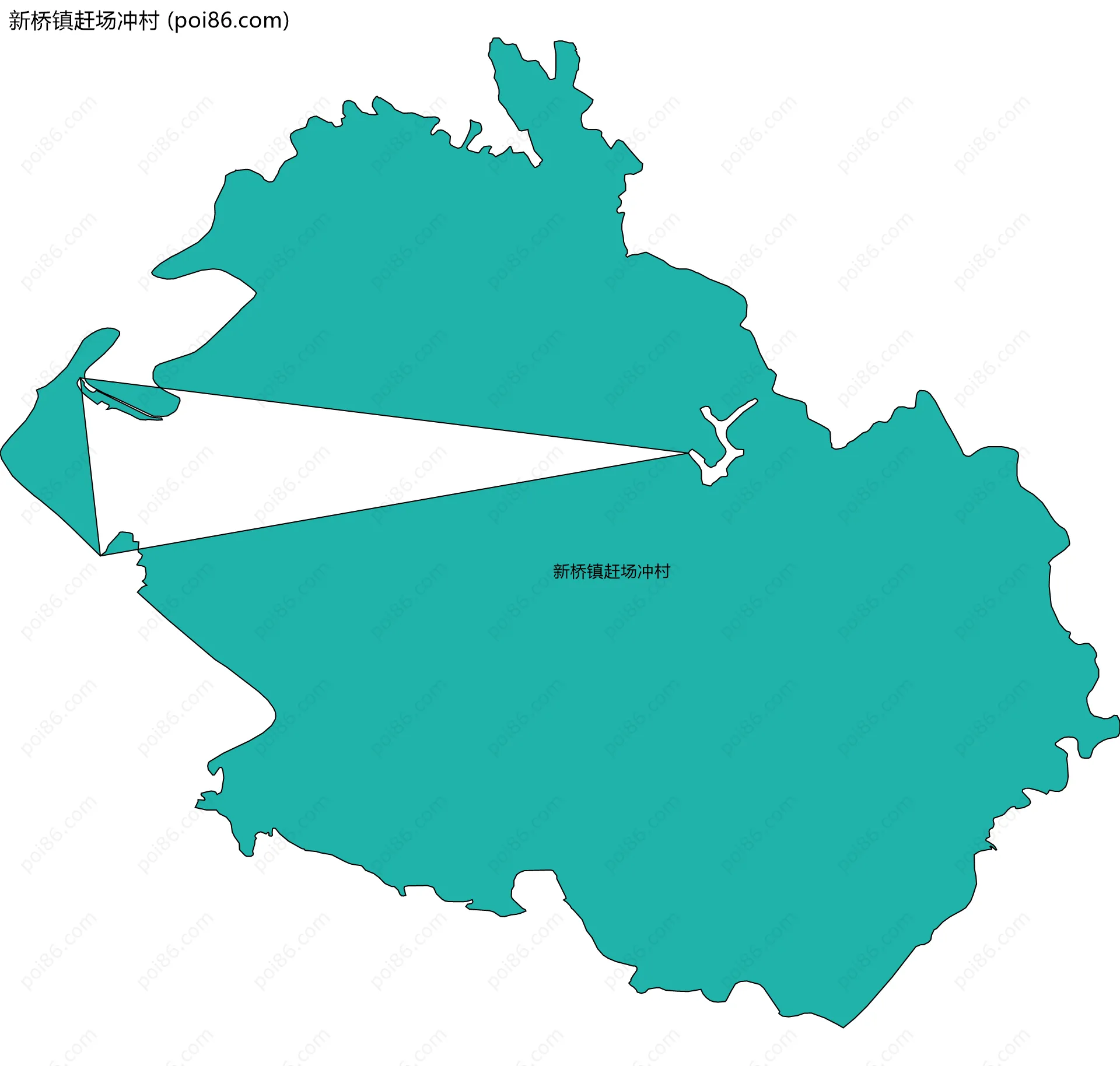 新桥镇赶场冲村边界地图