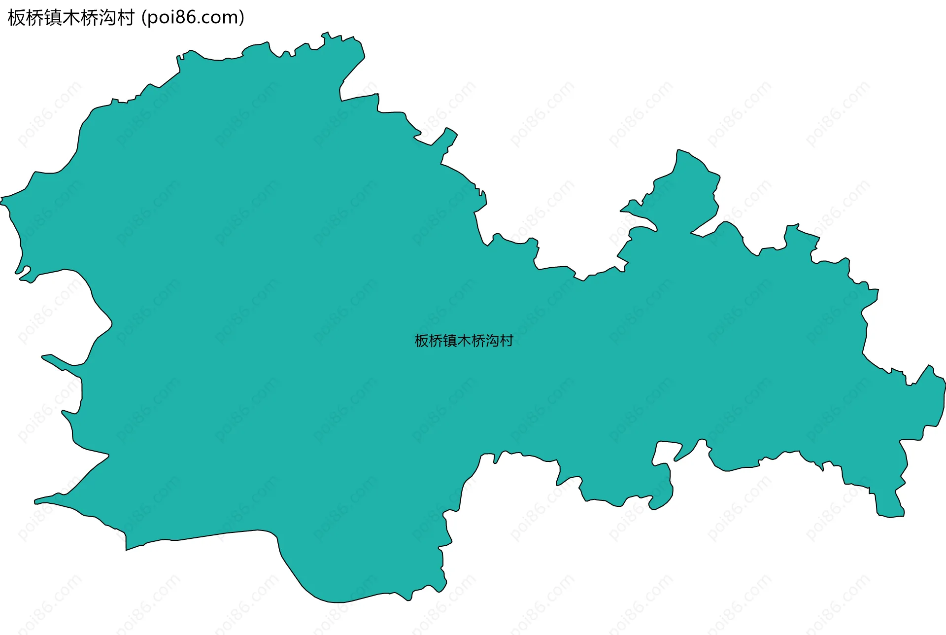 板桥镇木桥沟村边界地图