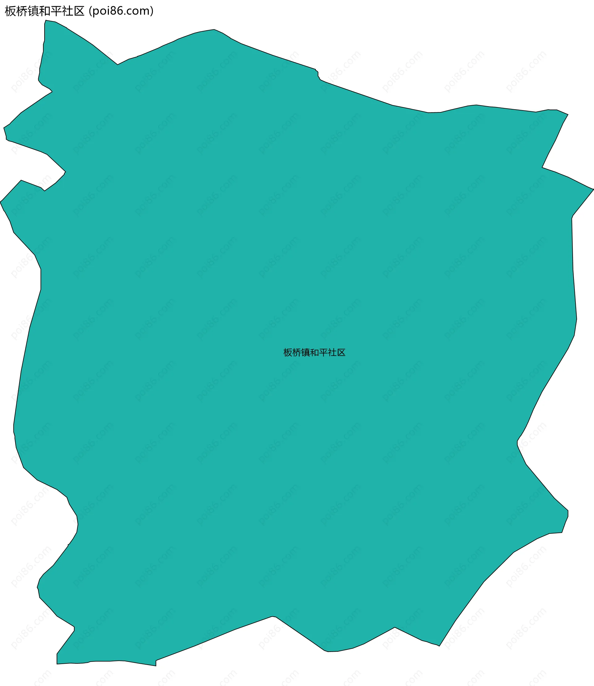 板桥镇和平社区边界地图