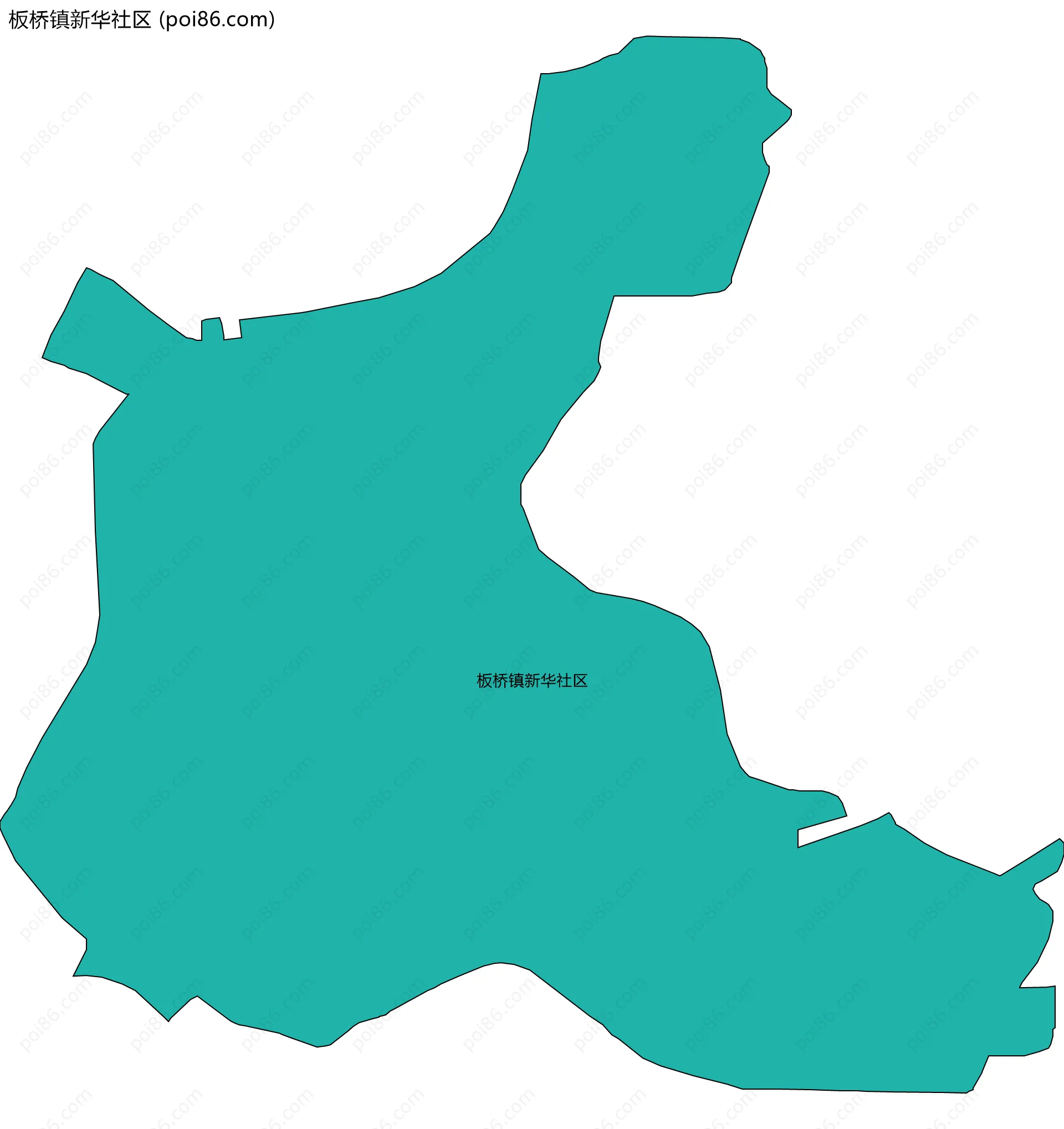 板桥镇新华社区边界地图