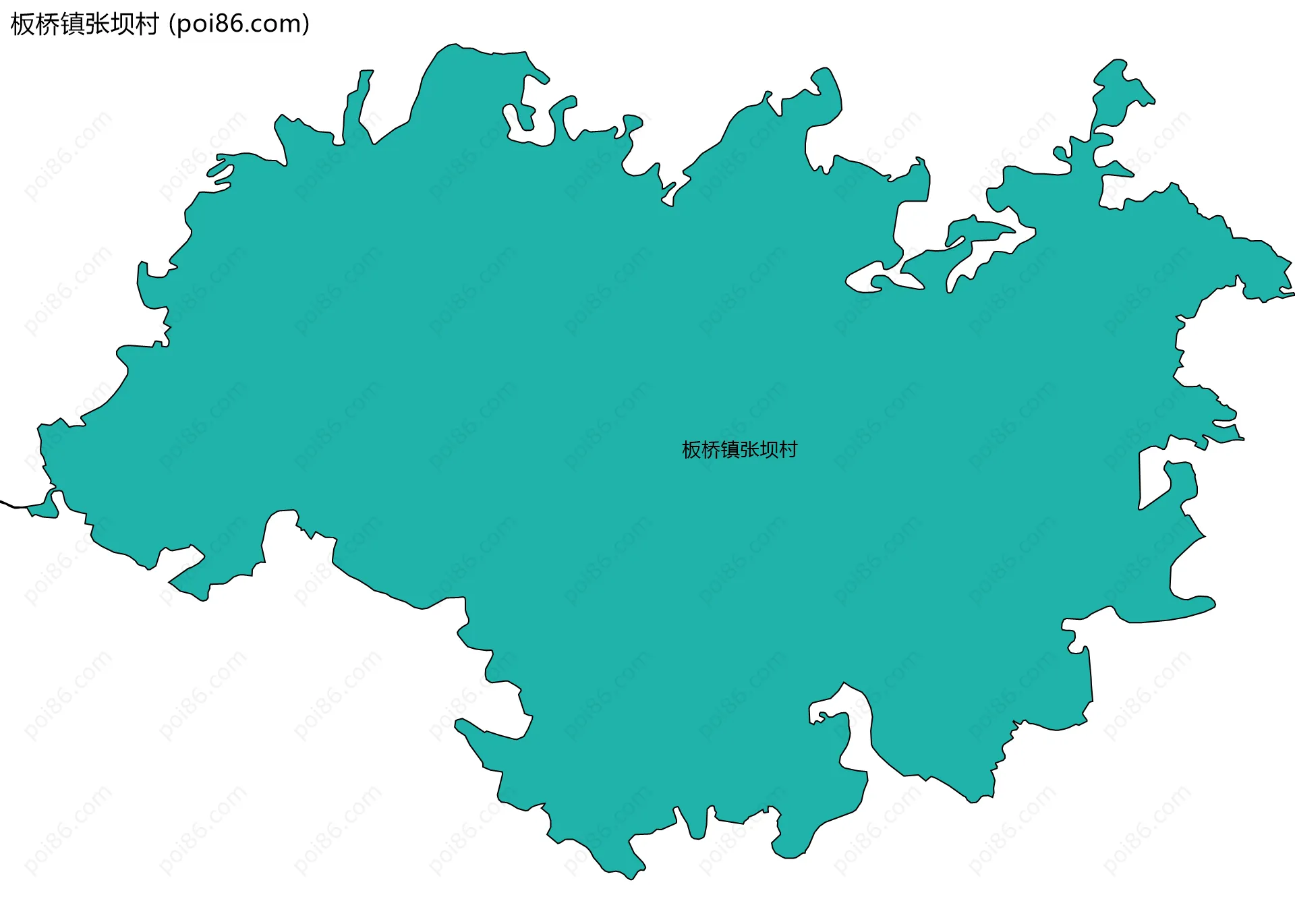 板桥镇张坝村边界地图