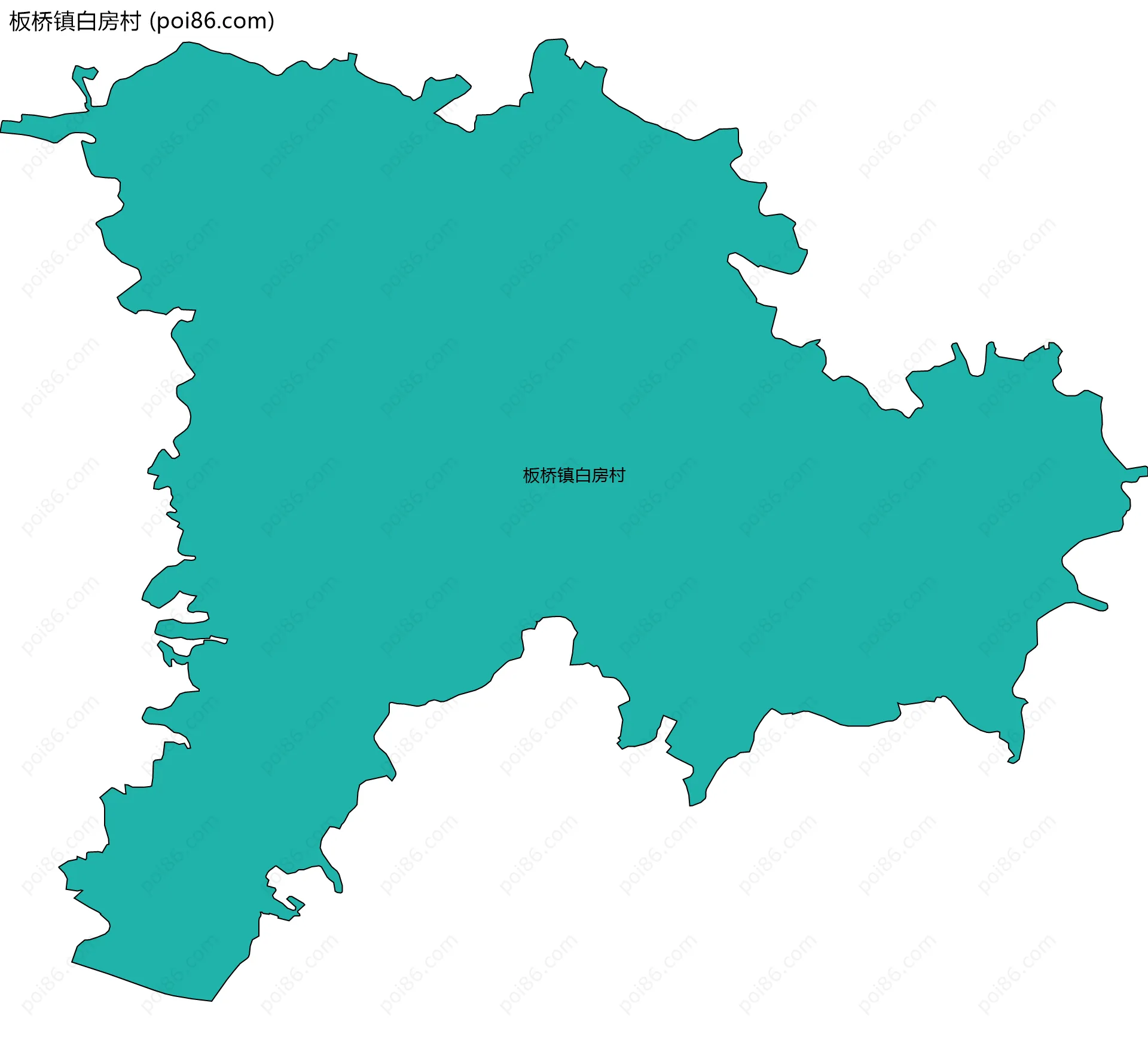 板桥镇白房村边界地图