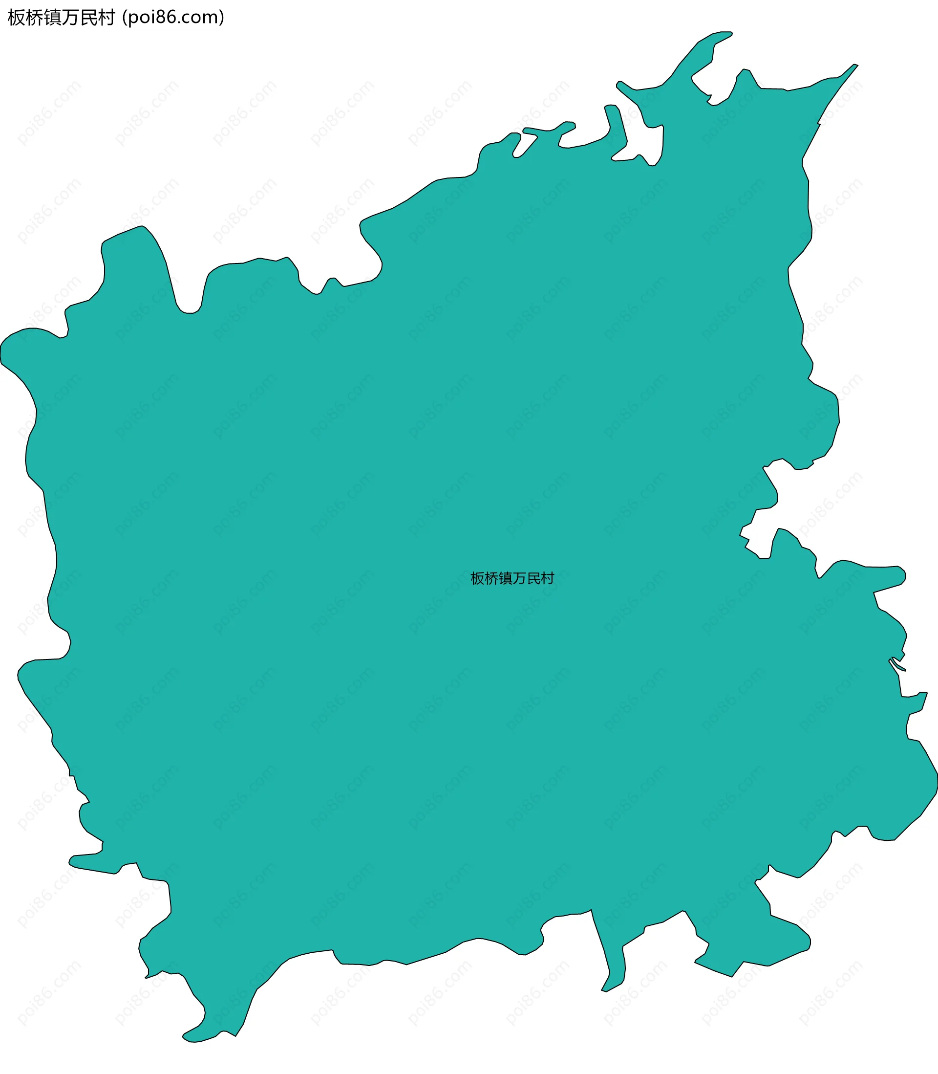 板桥镇万民村边界地图