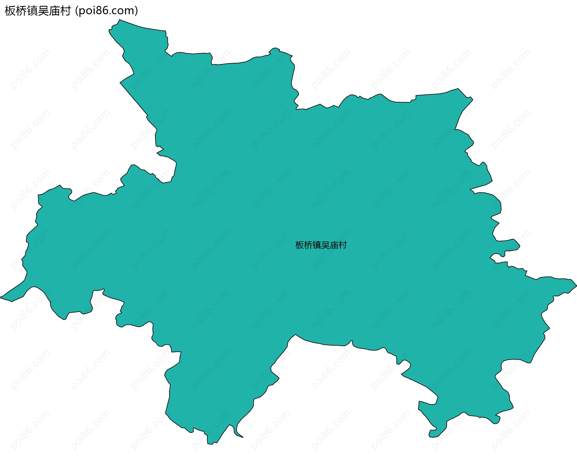 板桥镇吴庙村边界地图