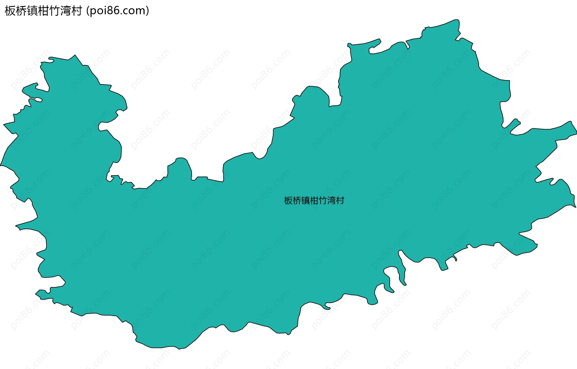 板桥镇柑竹湾村边界地图