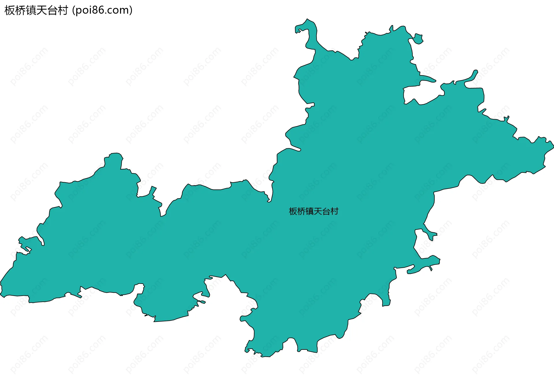板桥镇天台村边界地图
