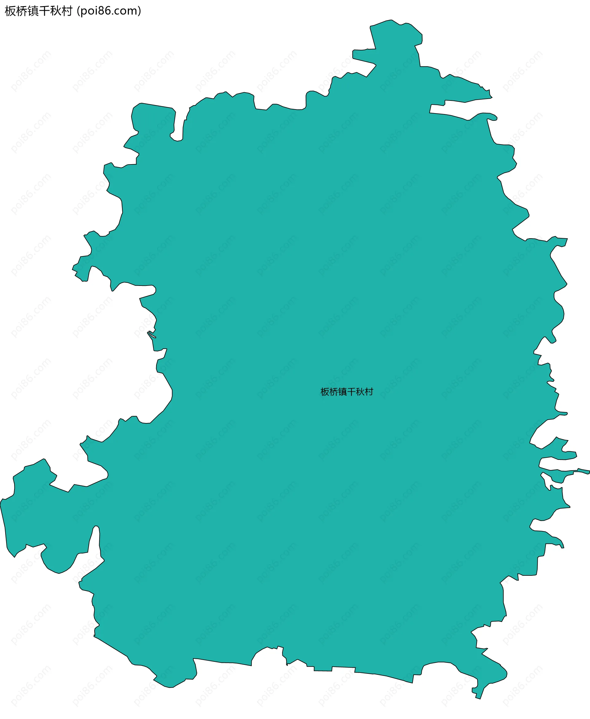 板桥镇千秋村边界地图
