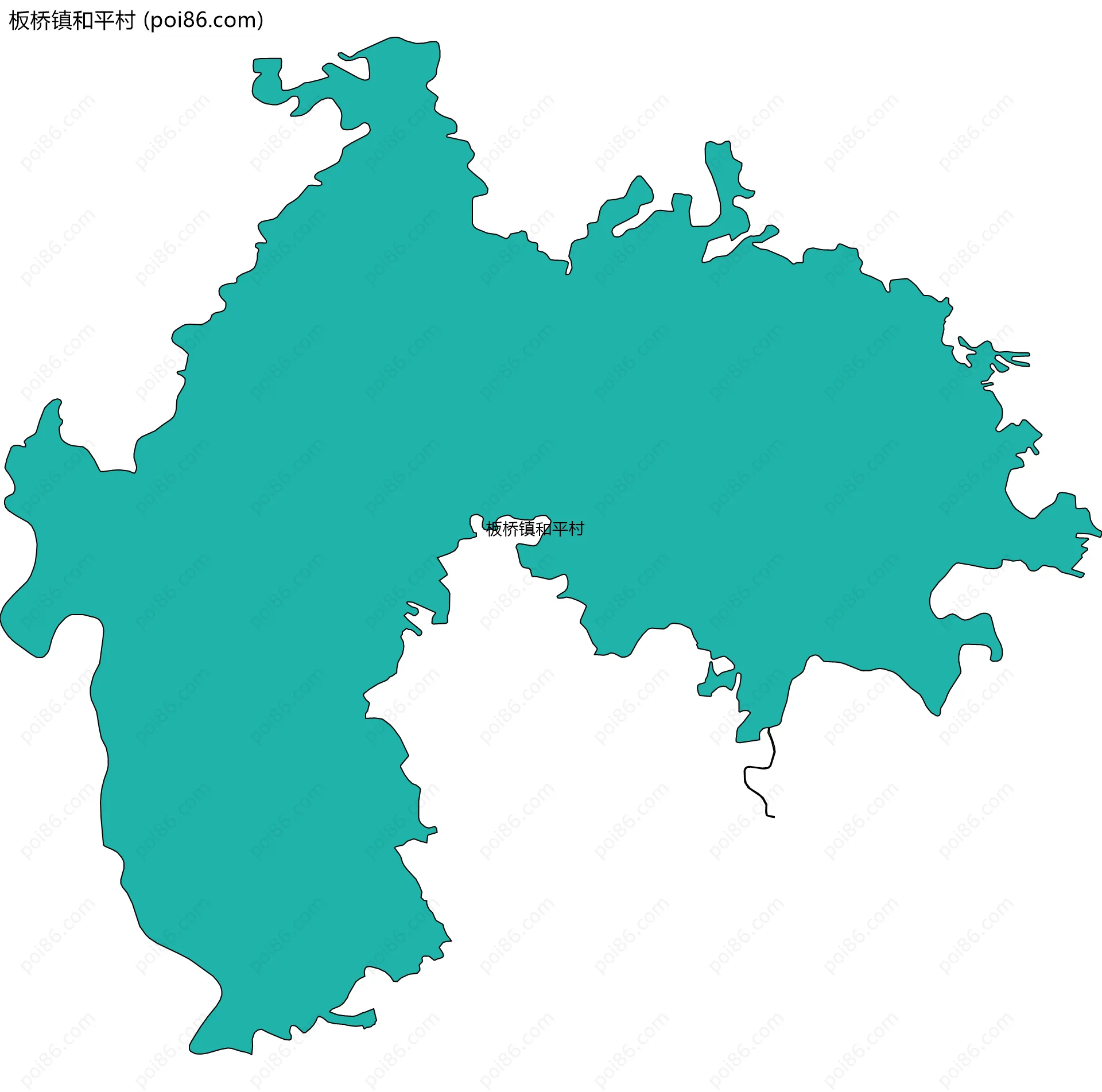 板桥镇和平村边界地图