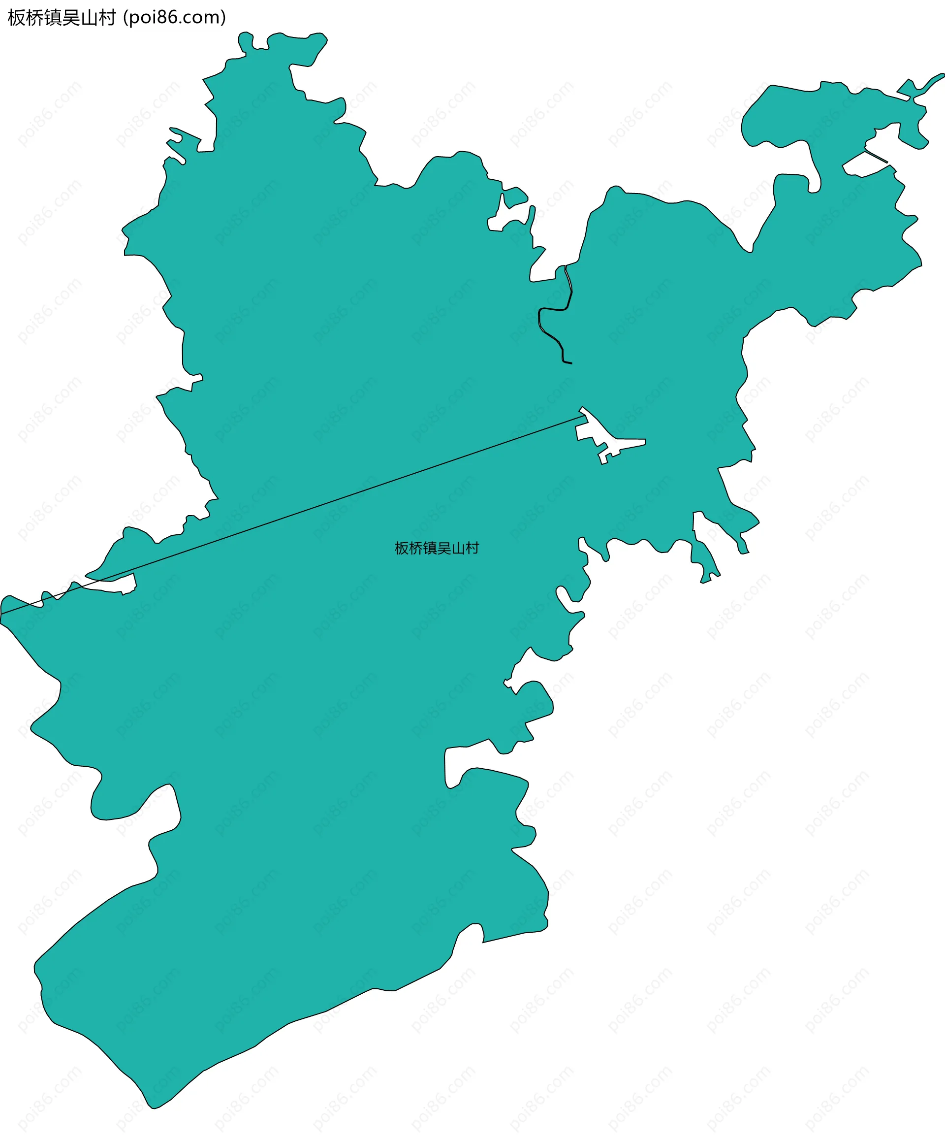 板桥镇吴山村边界地图