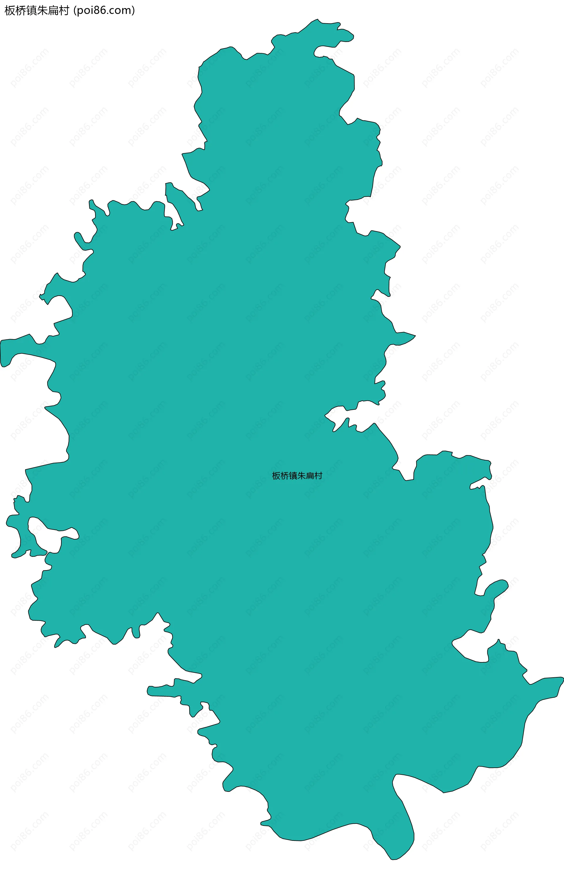 板桥镇朱扁村边界地图