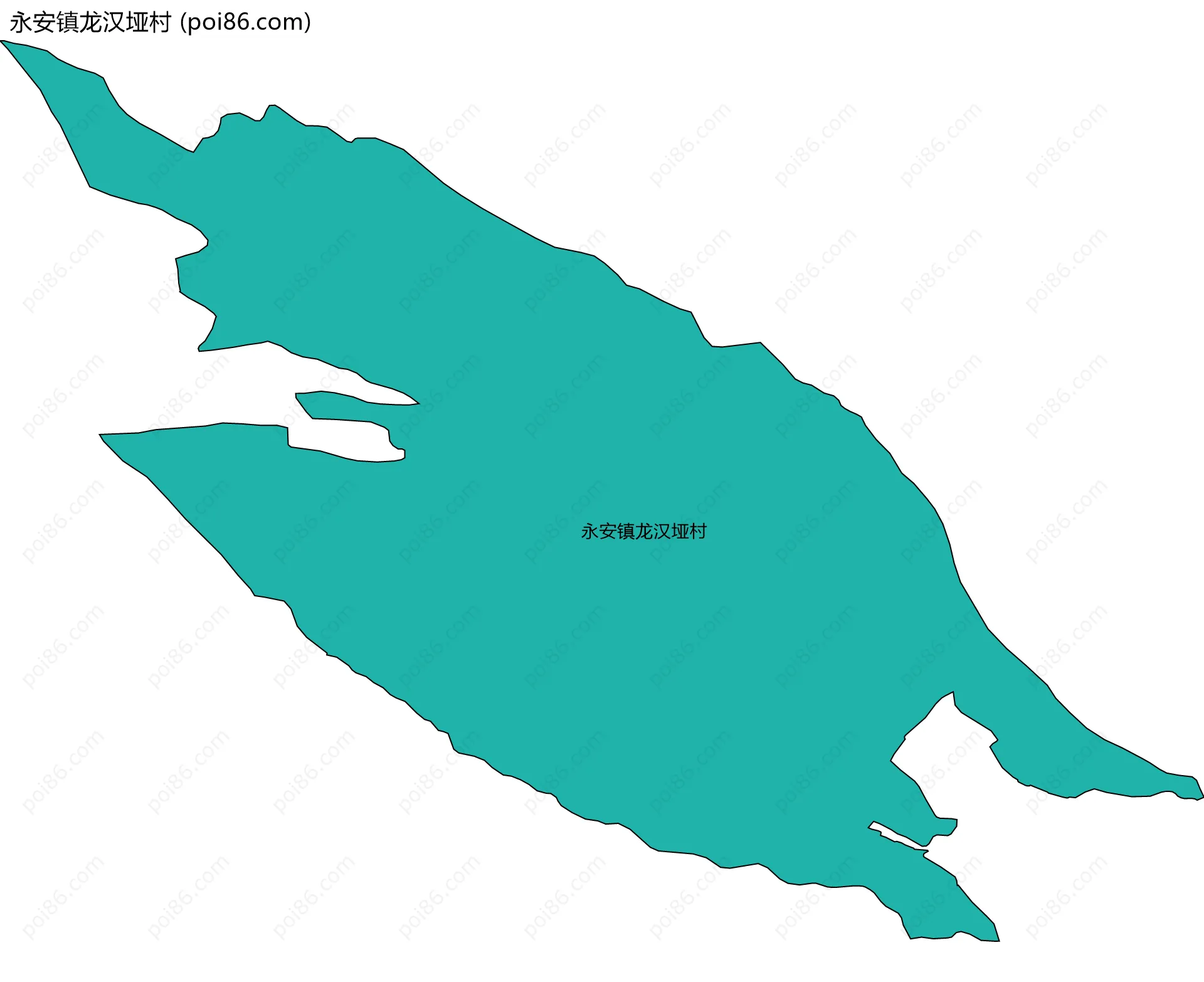 永安镇龙汉垭村边界地图