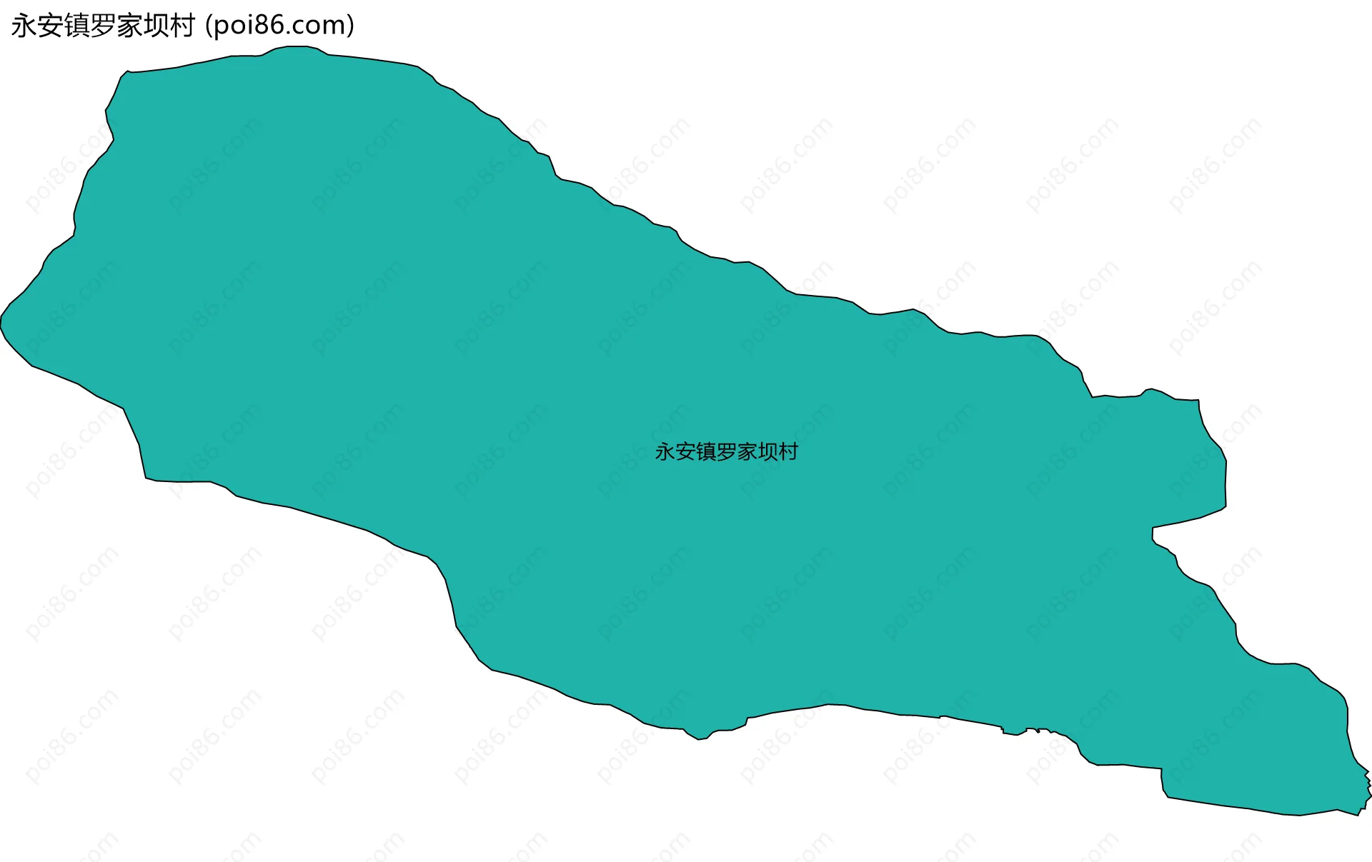 永安镇罗家坝村边界地图