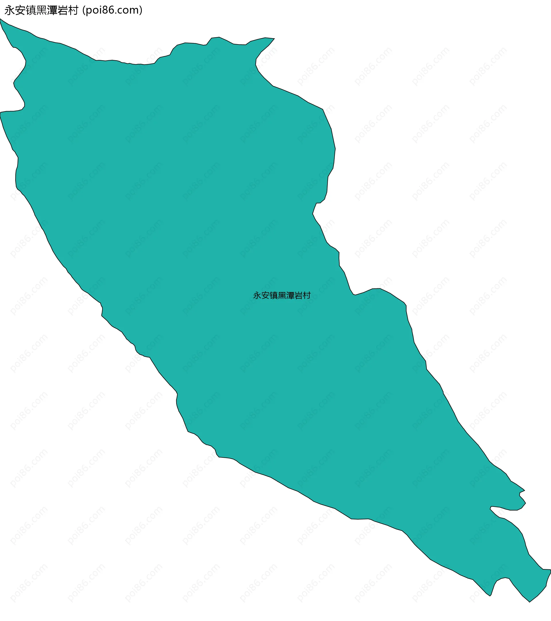 永安镇黑潭岩村边界地图