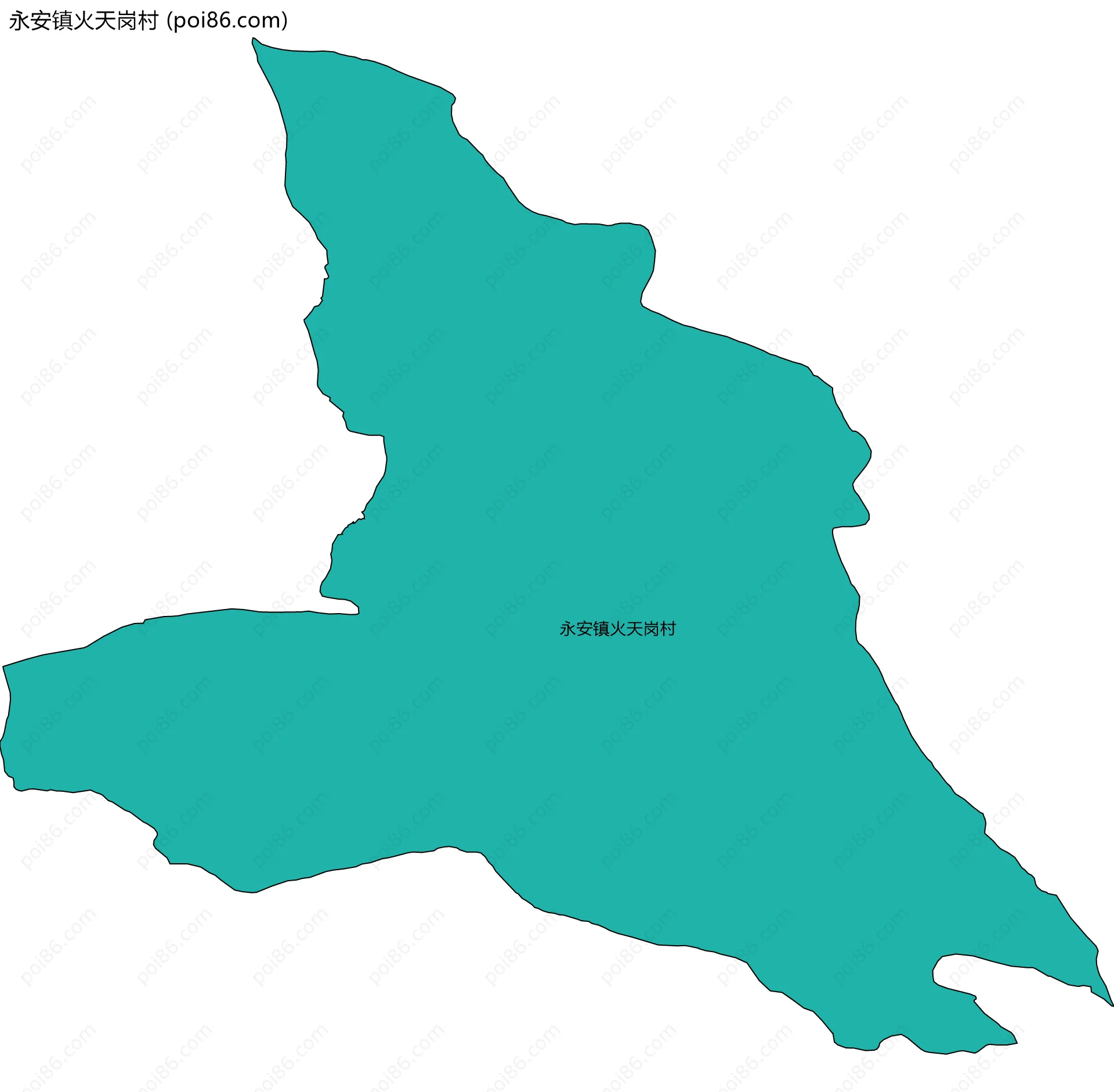 永安镇火天岗村边界地图