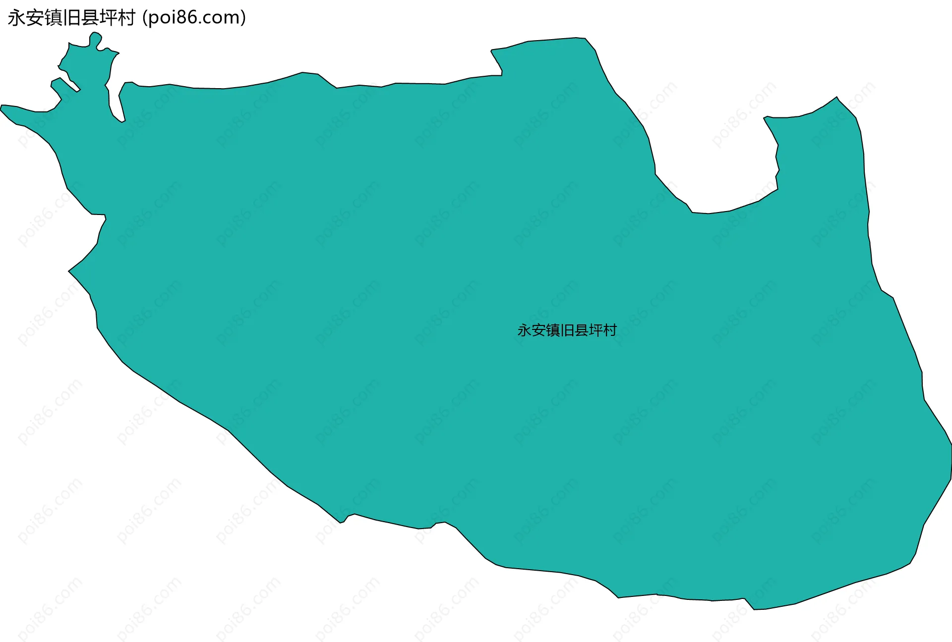 永安镇旧县坪村边界地图