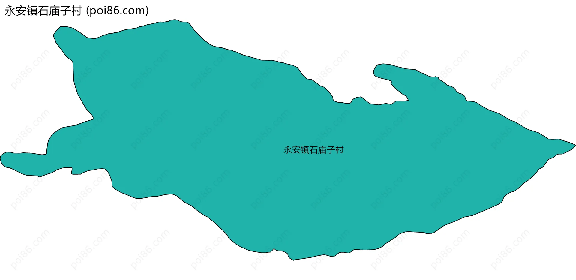 永安镇石庙子村边界地图