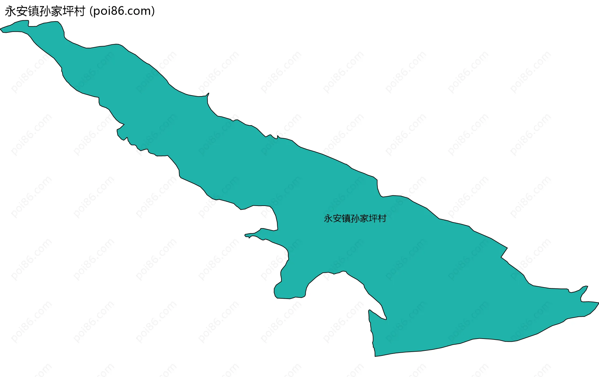 永安镇孙家坪村边界地图