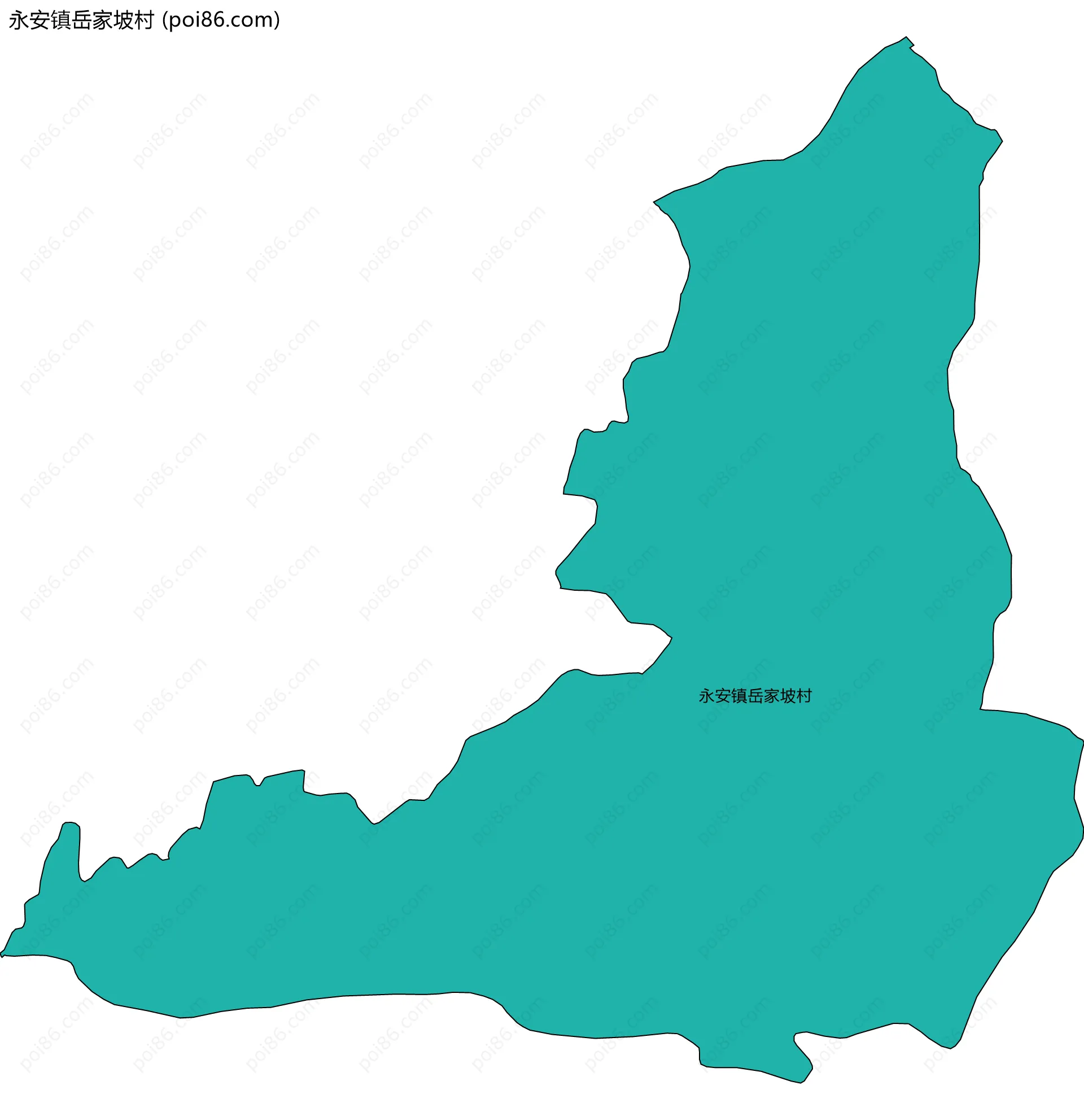 永安镇岳家坡村边界地图