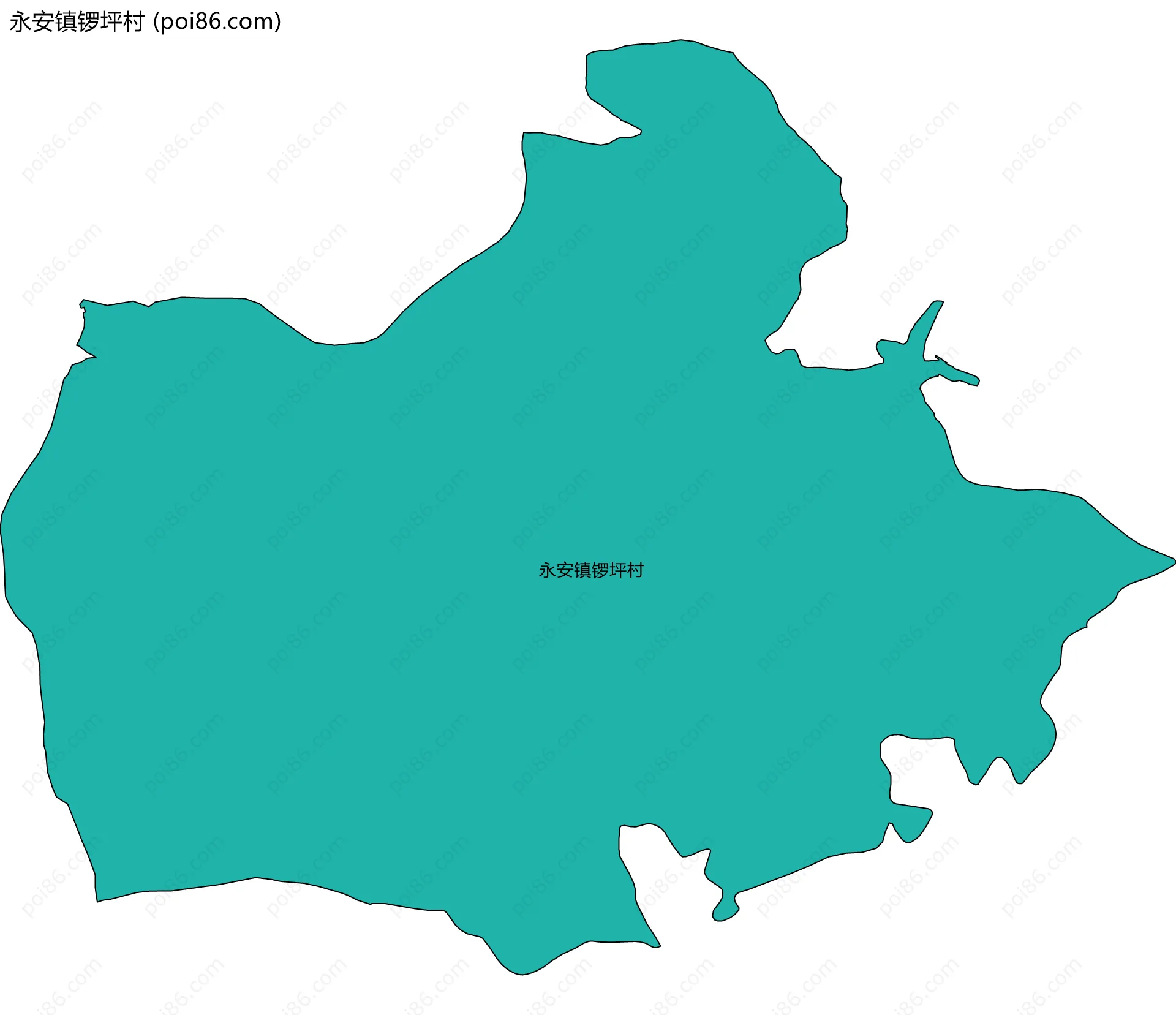 永安镇锣坪村边界地图