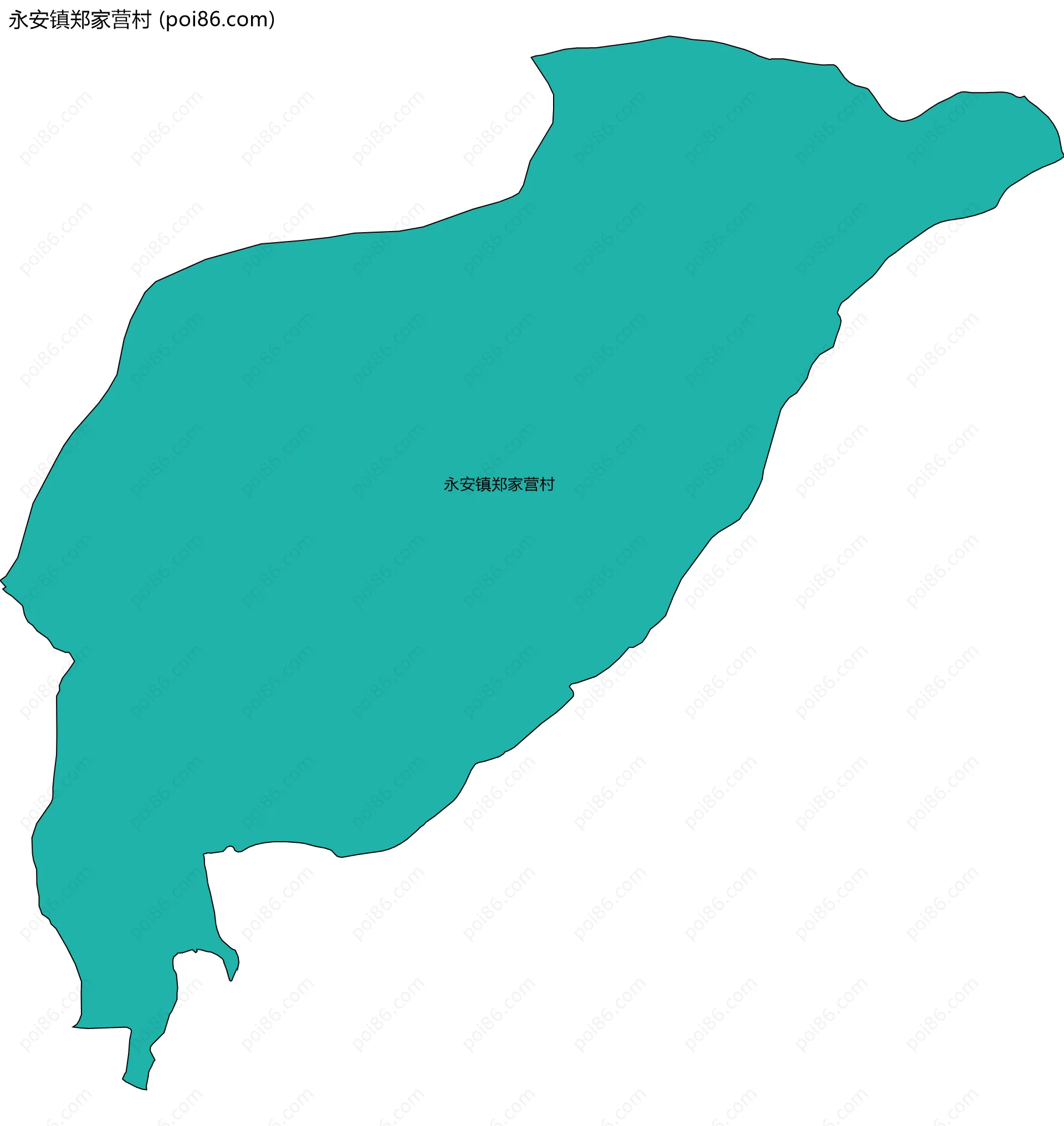永安镇郑家营村边界地图