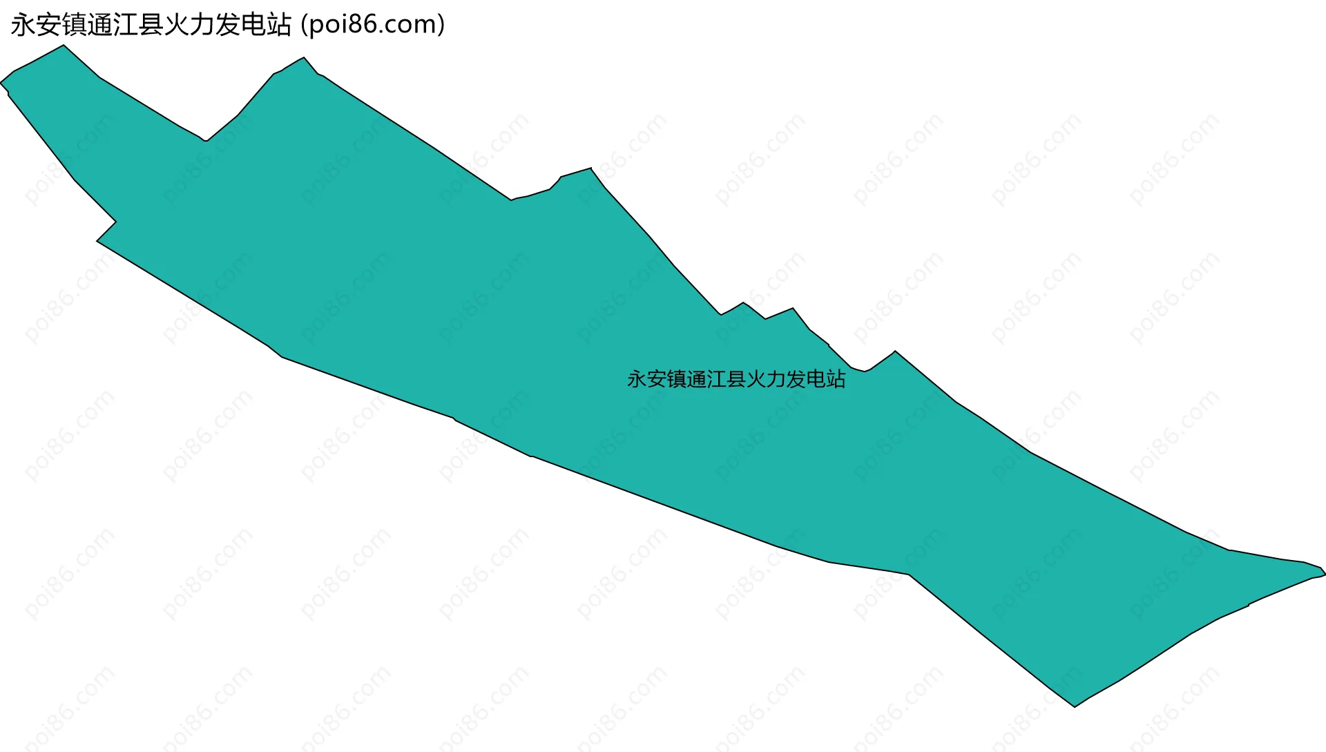 永安镇通江县火力发电站边界地图