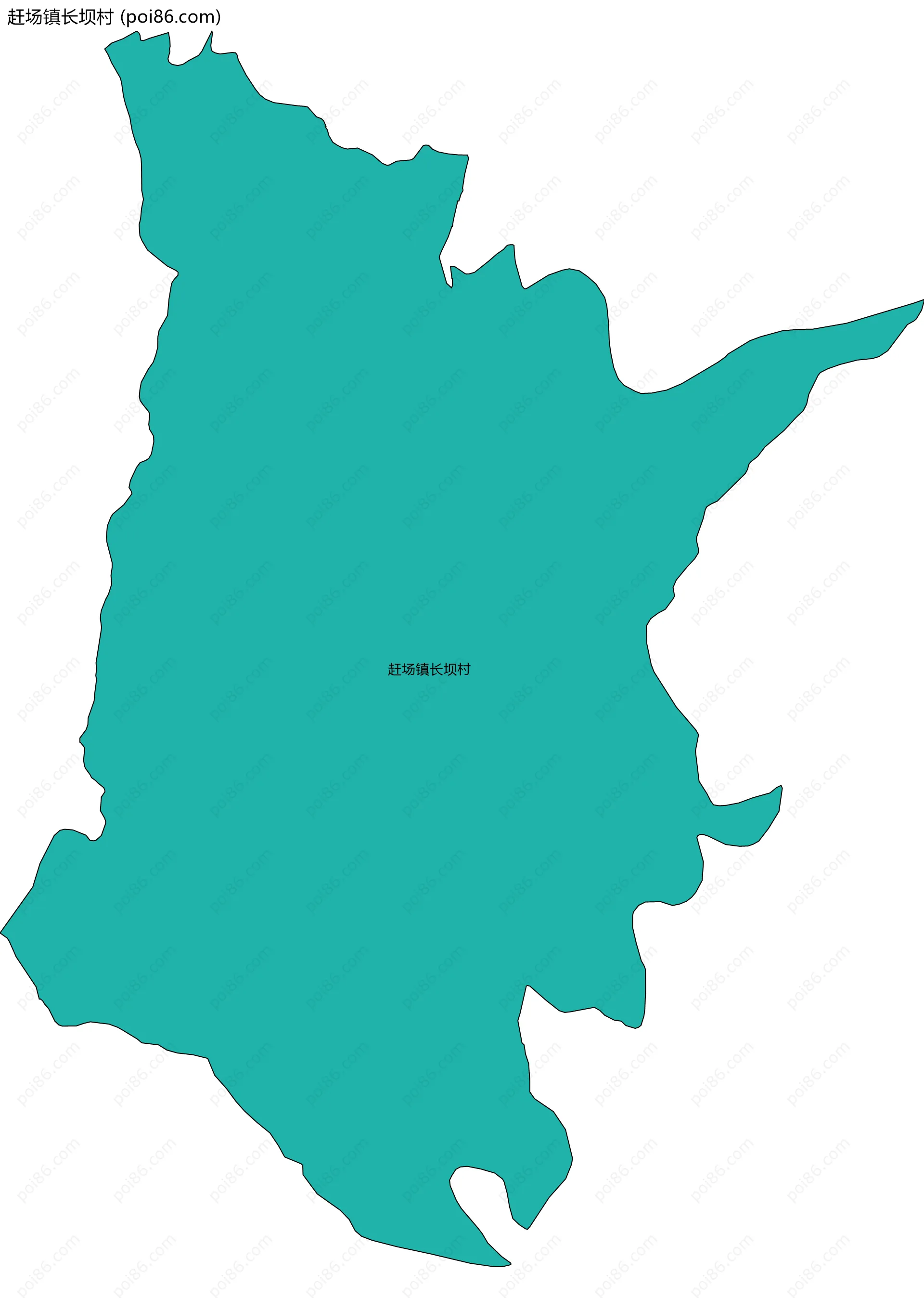 赶场镇长坝村边界地图