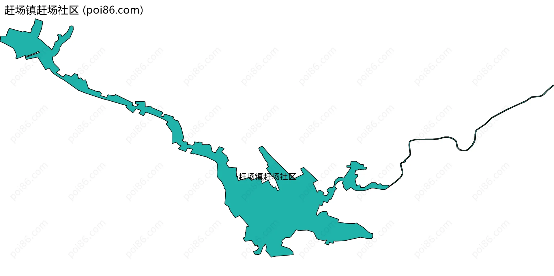 赶场镇赶场社区边界地图