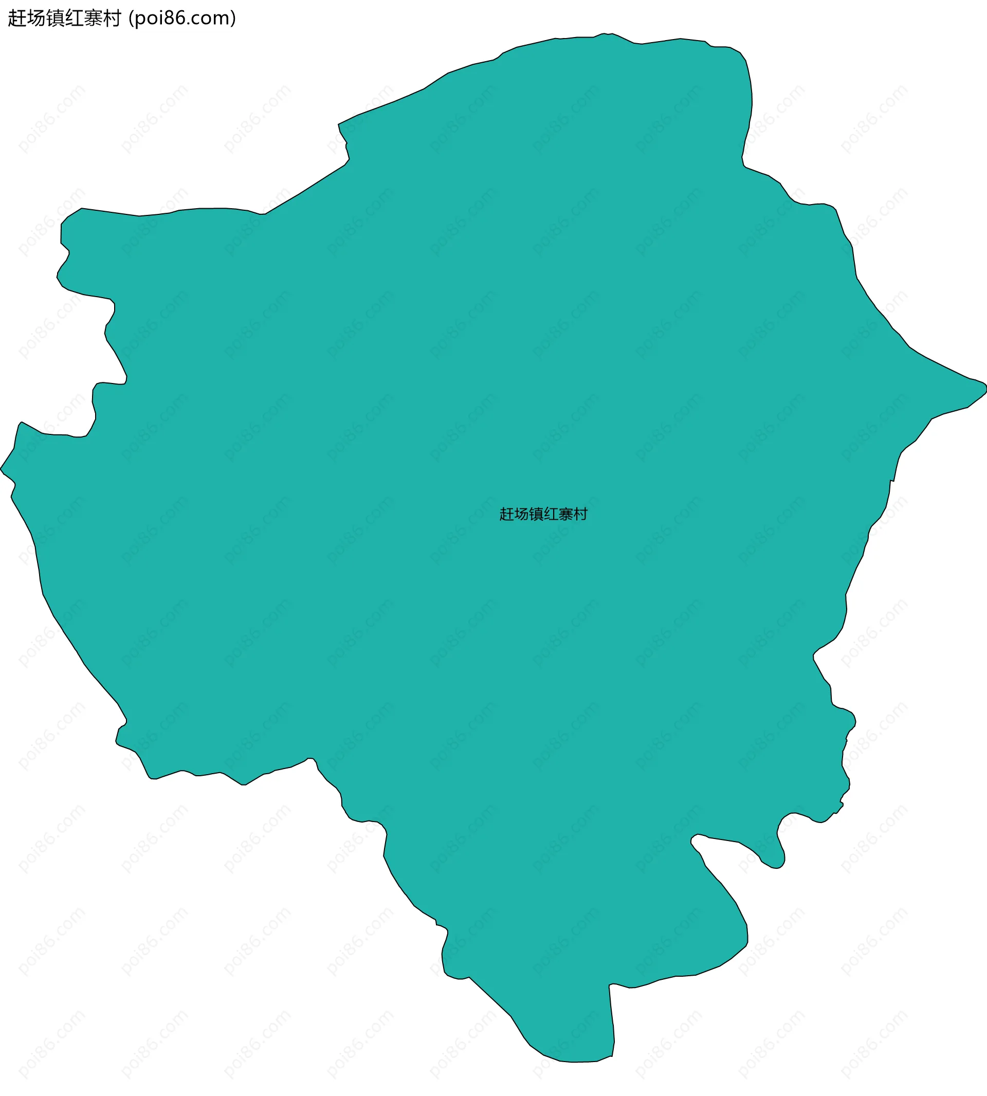 赶场镇红寨村边界地图