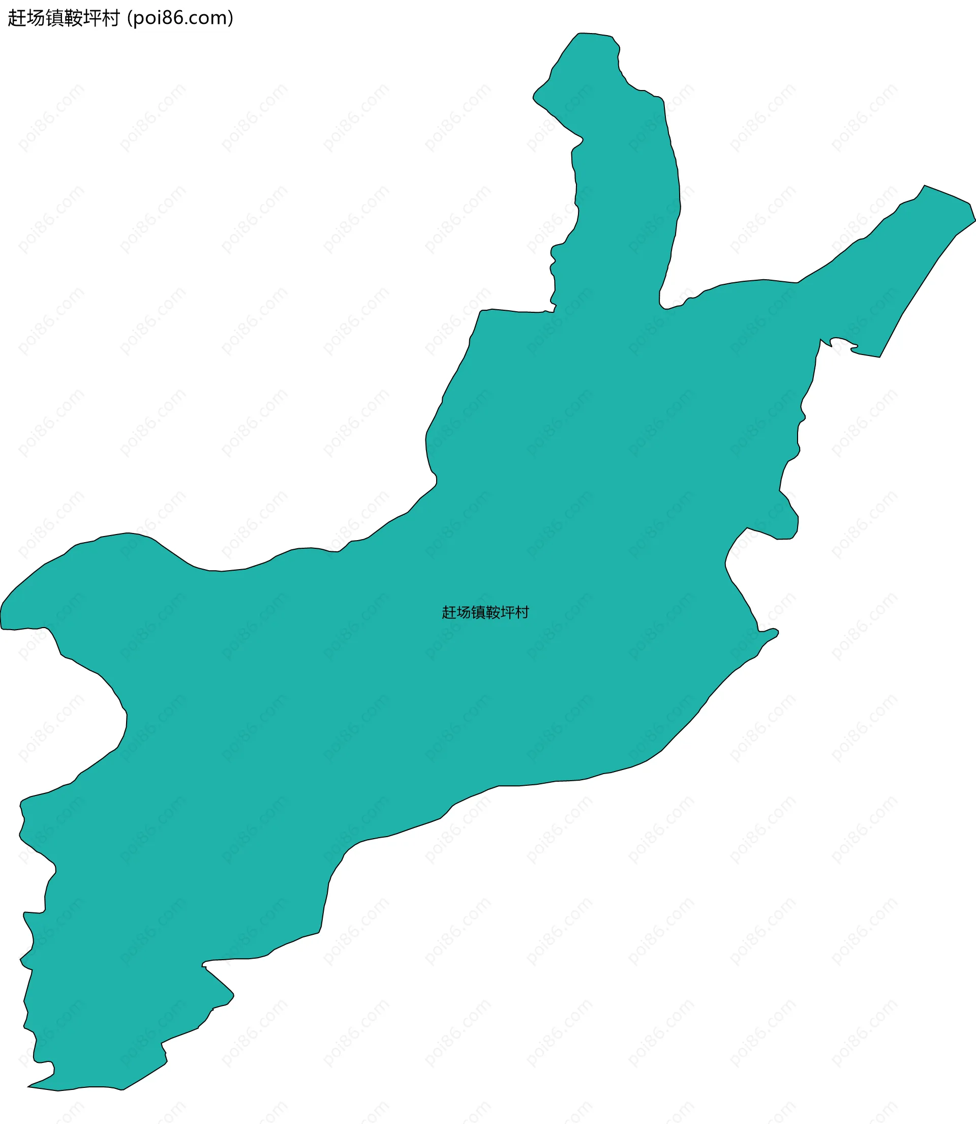 赶场镇鞍坪村边界地图