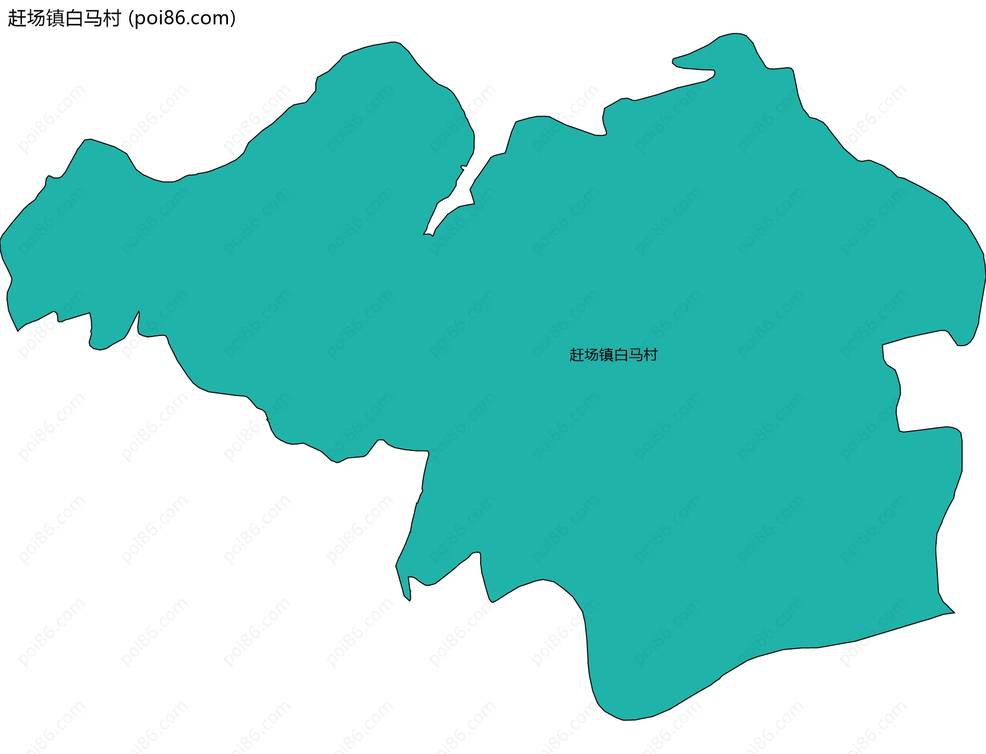 赶场镇白马村边界地图