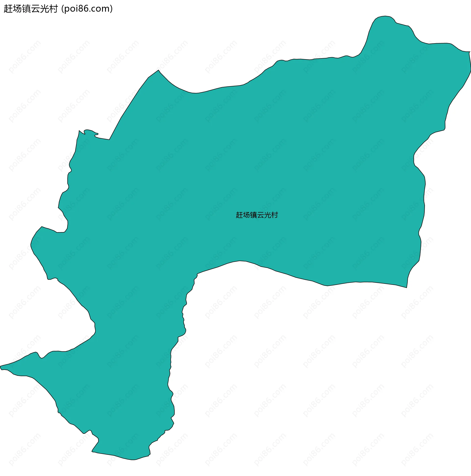 赶场镇云光村边界地图