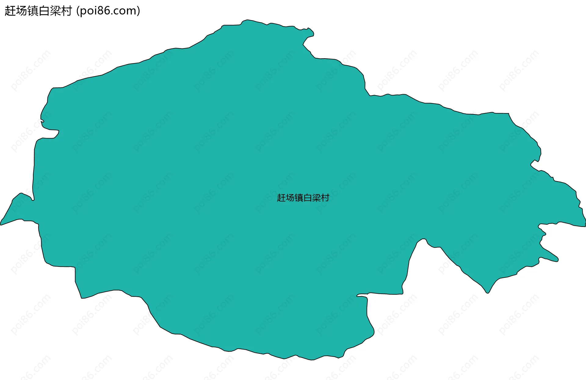 赶场镇白梁村边界地图