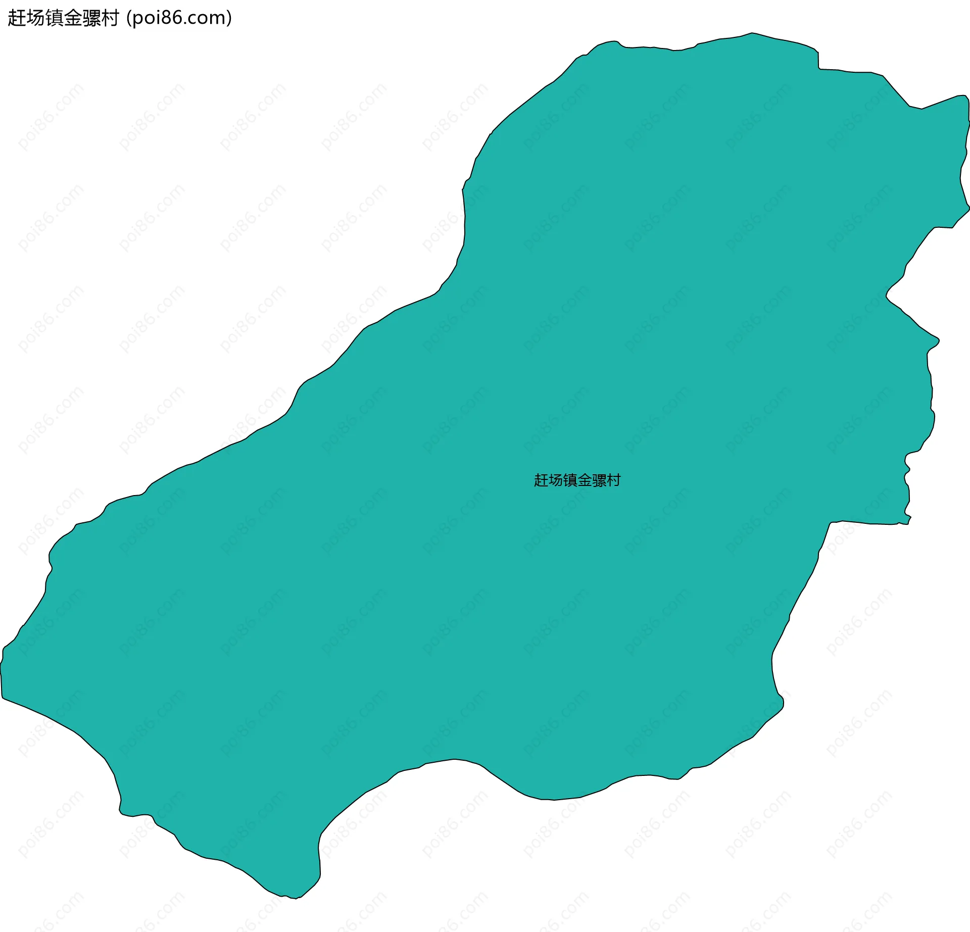 赶场镇金骡村边界地图