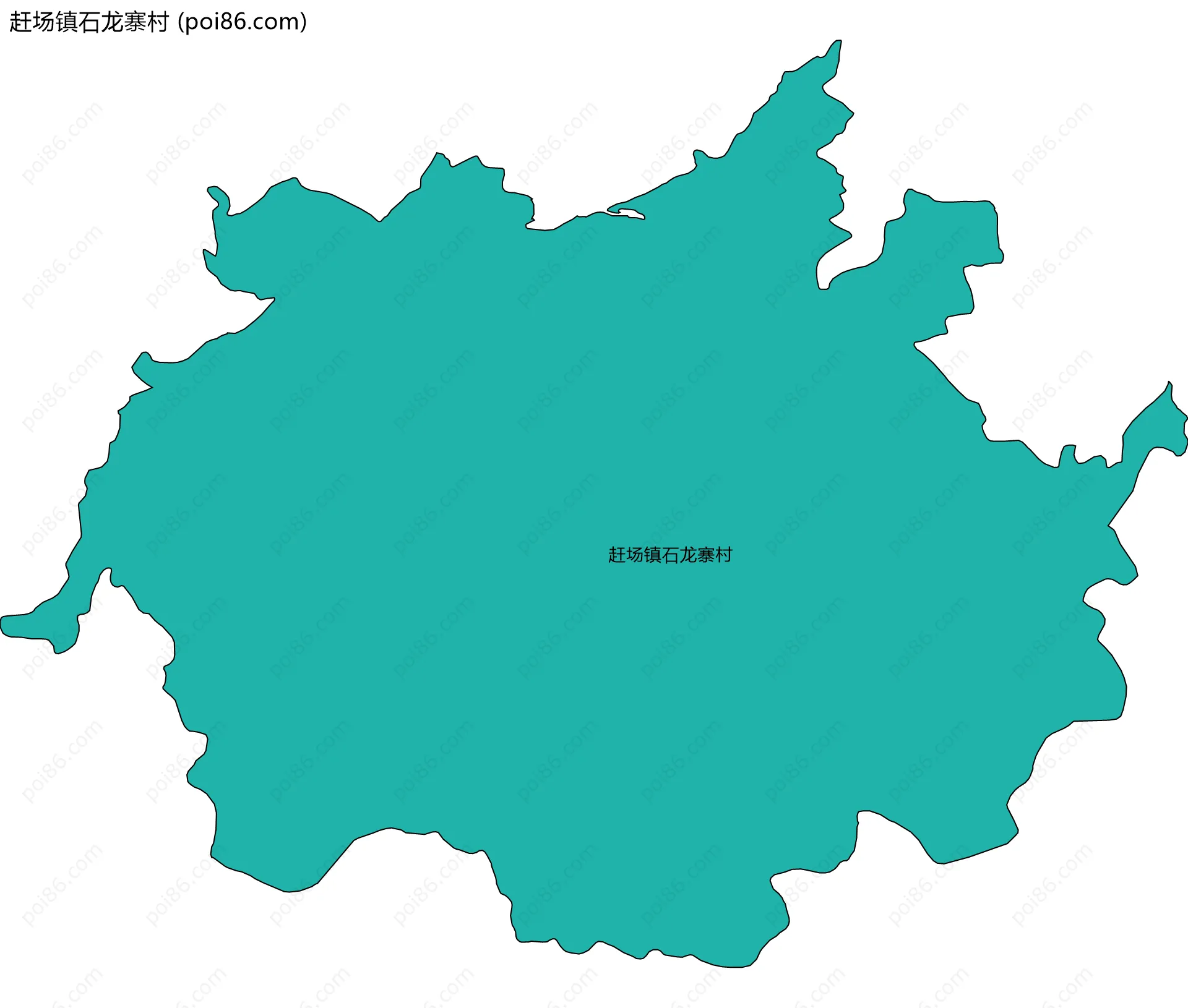 赶场镇石龙寨村边界地图