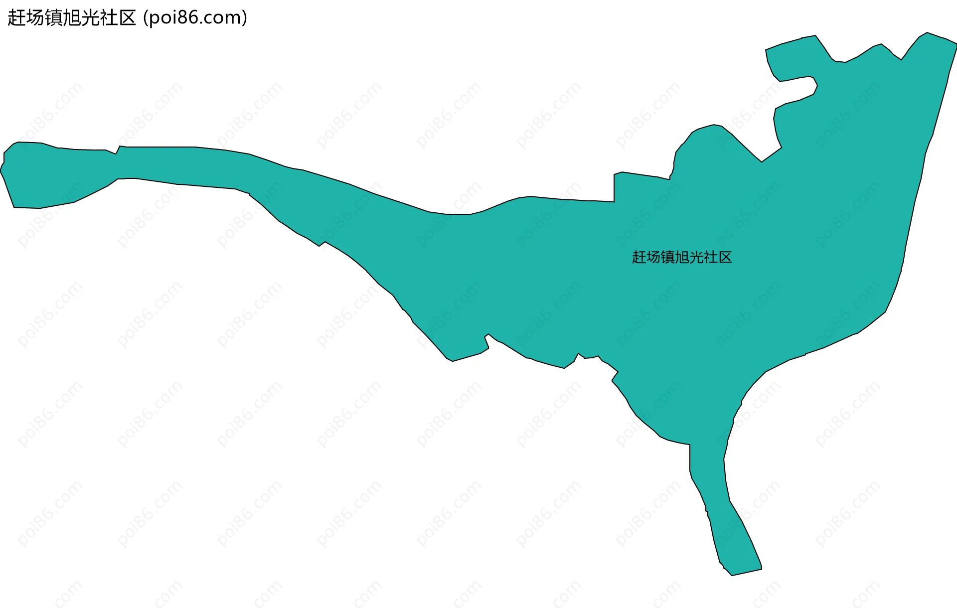 赶场镇旭光社区边界地图