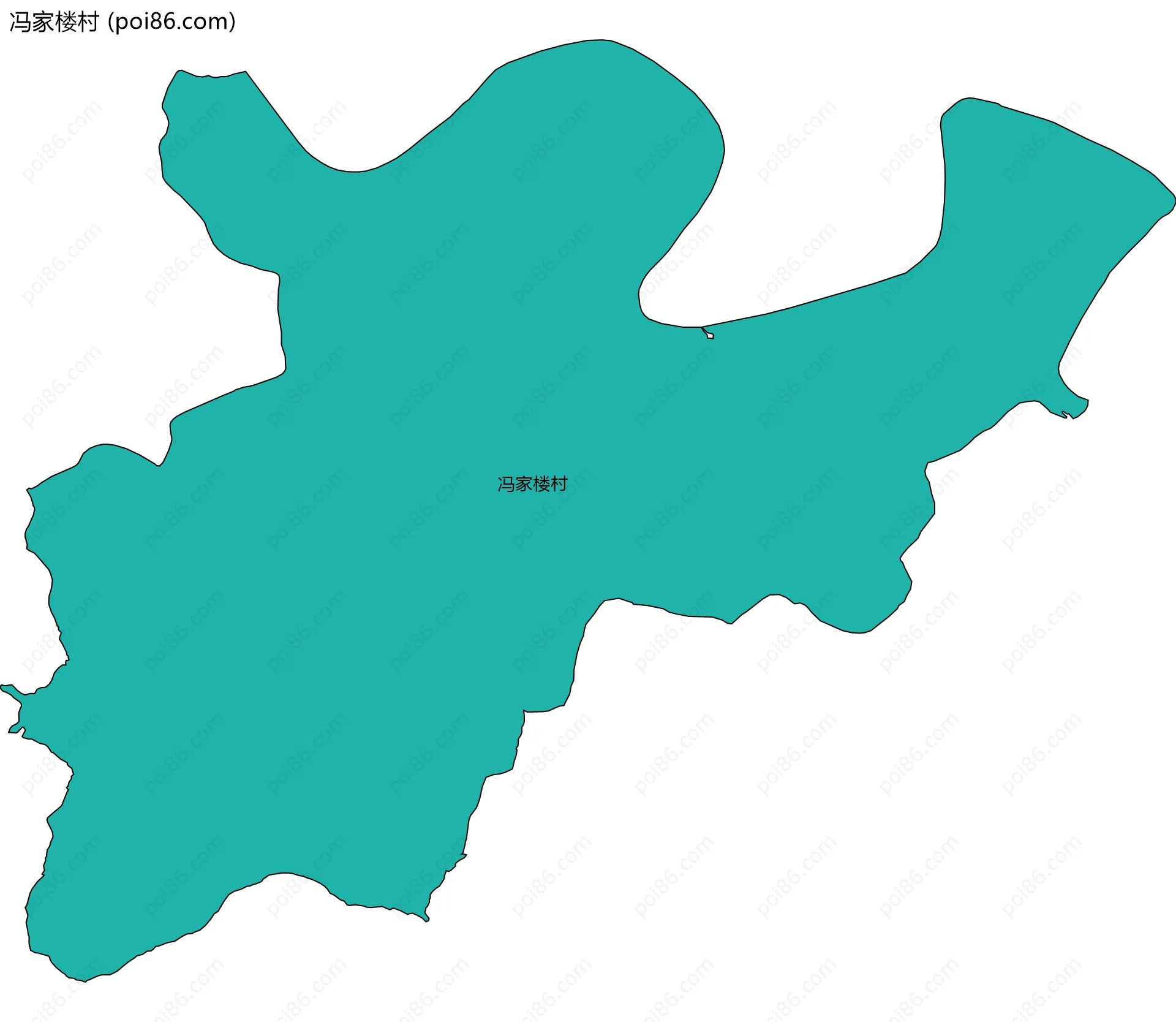 冯家楼村边界地图