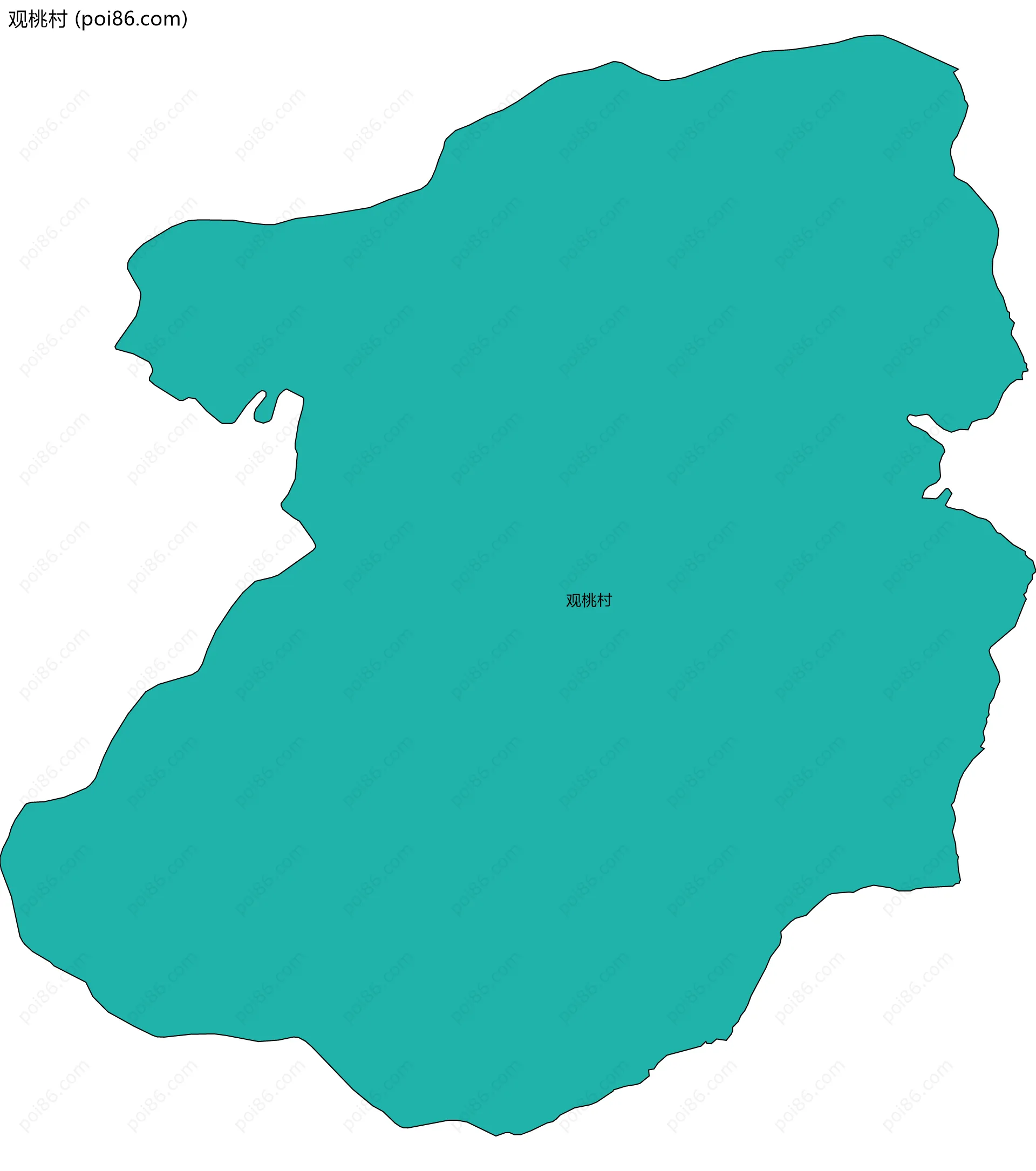 观桃村边界地图