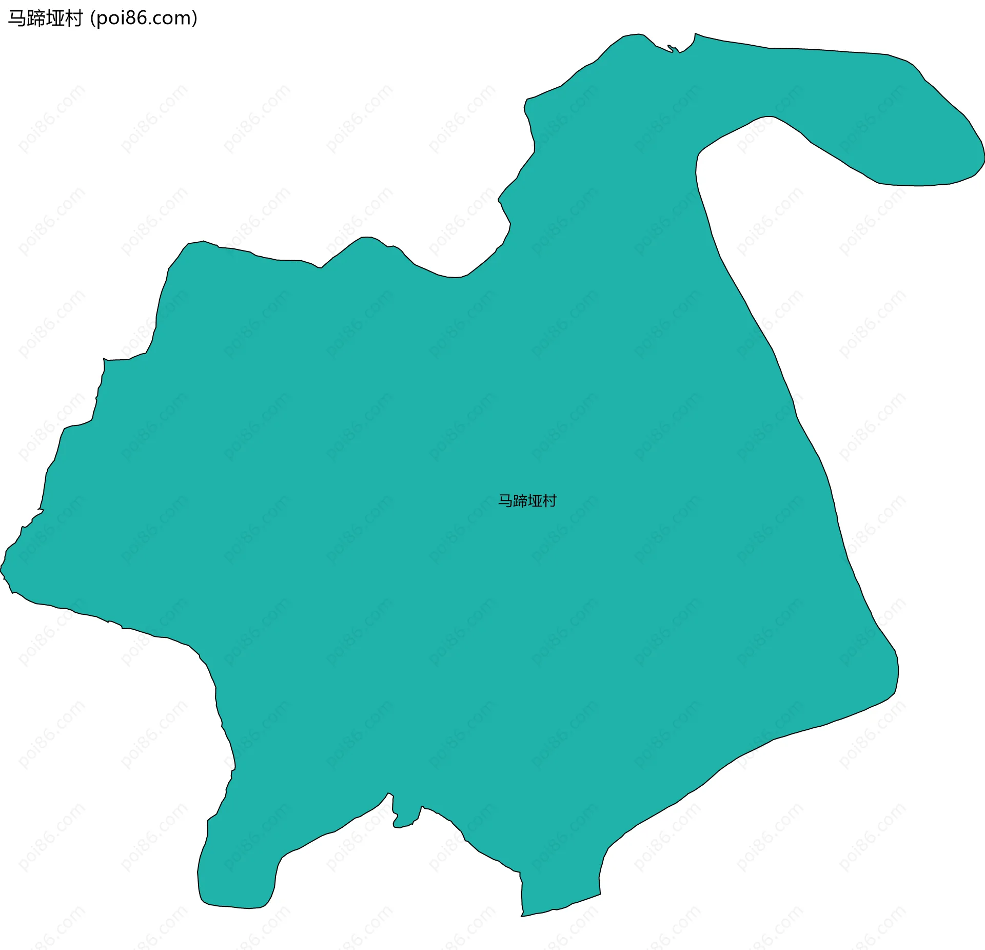 马蹄垭村边界地图