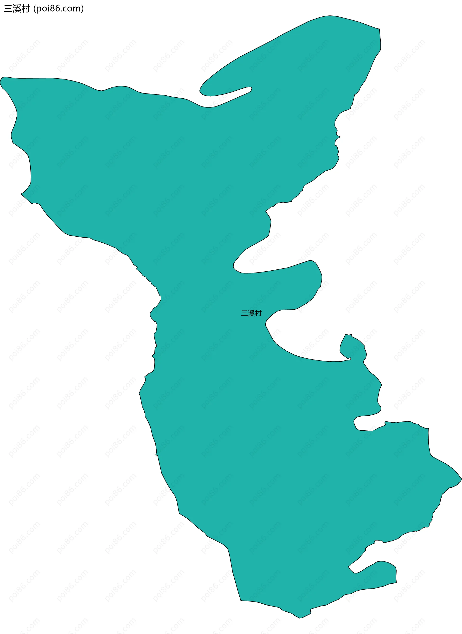 三溪村边界地图