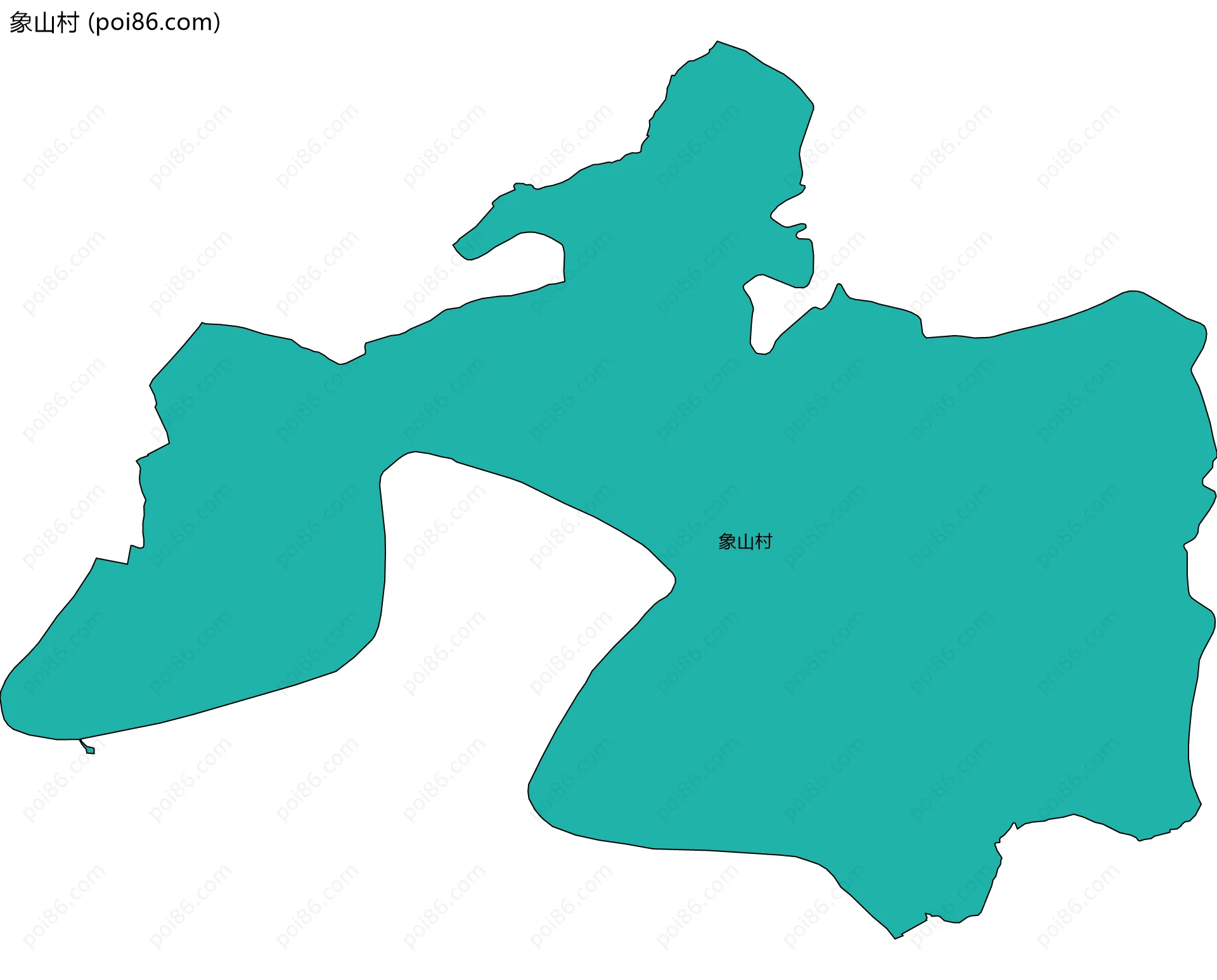 象山村边界地图