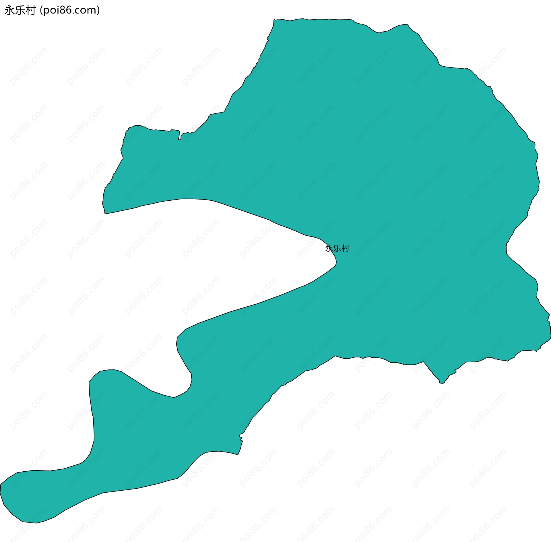 永乐村边界地图