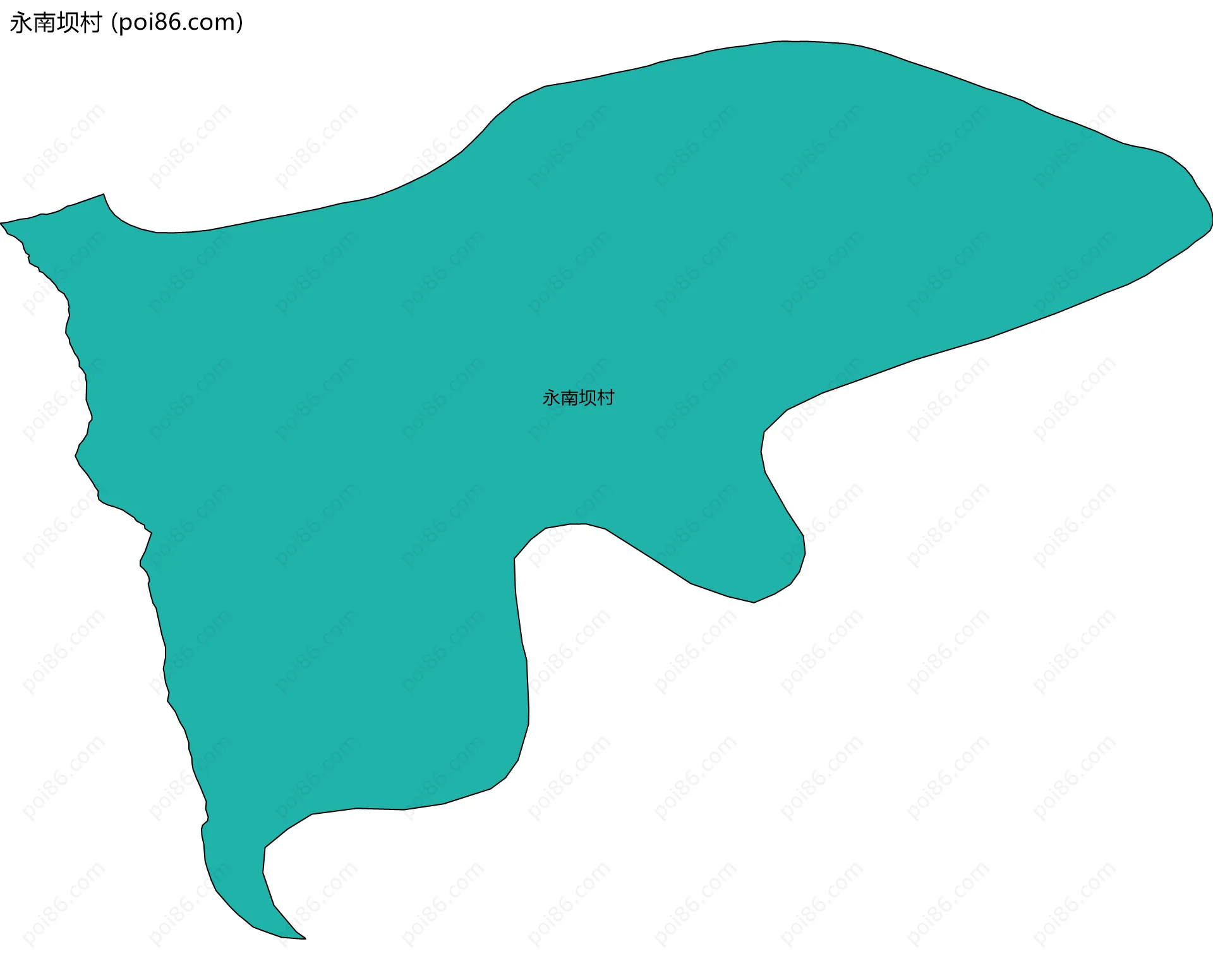 永南坝村边界地图