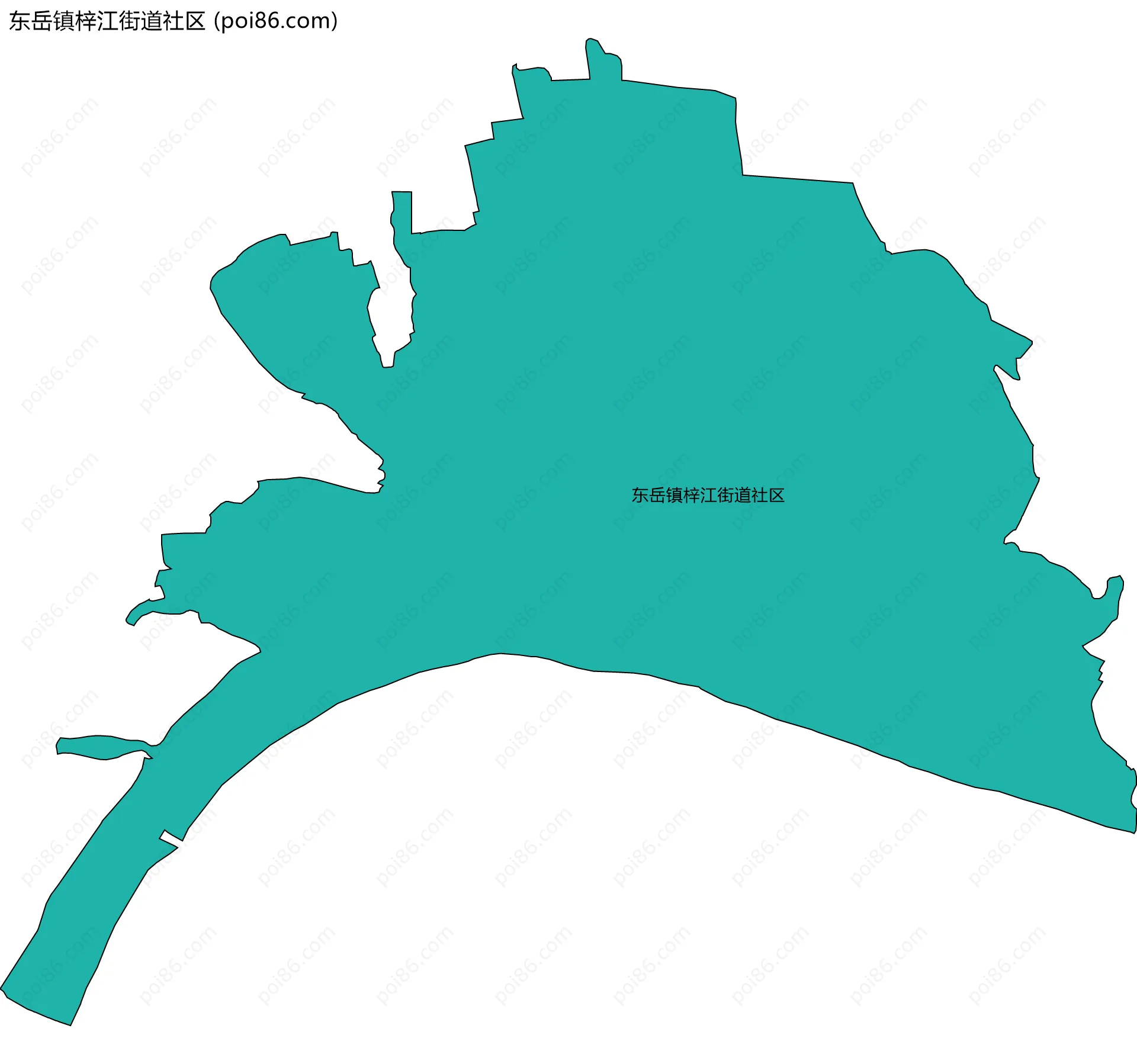 东岳镇梓江街道社区边界地图