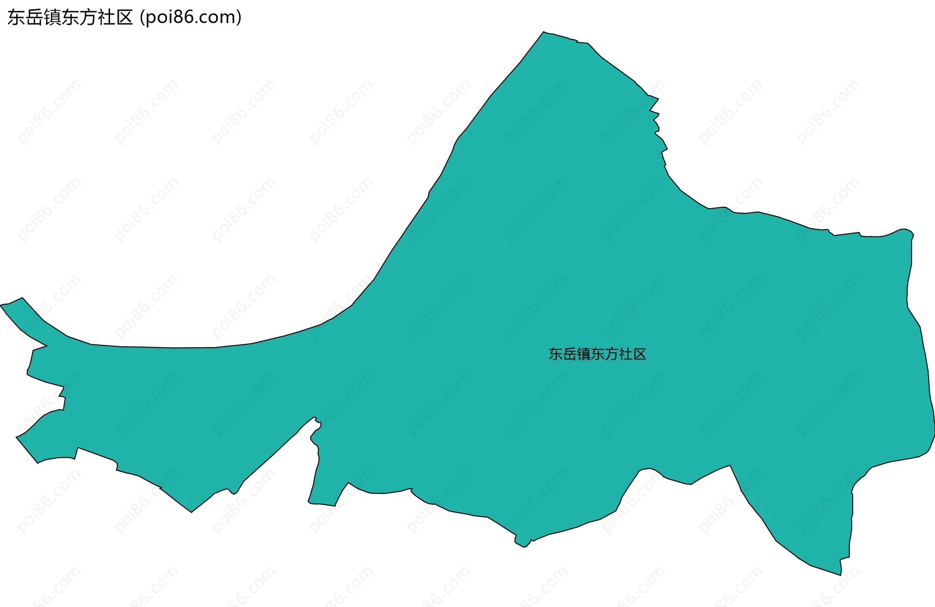 东岳镇东方社区边界地图